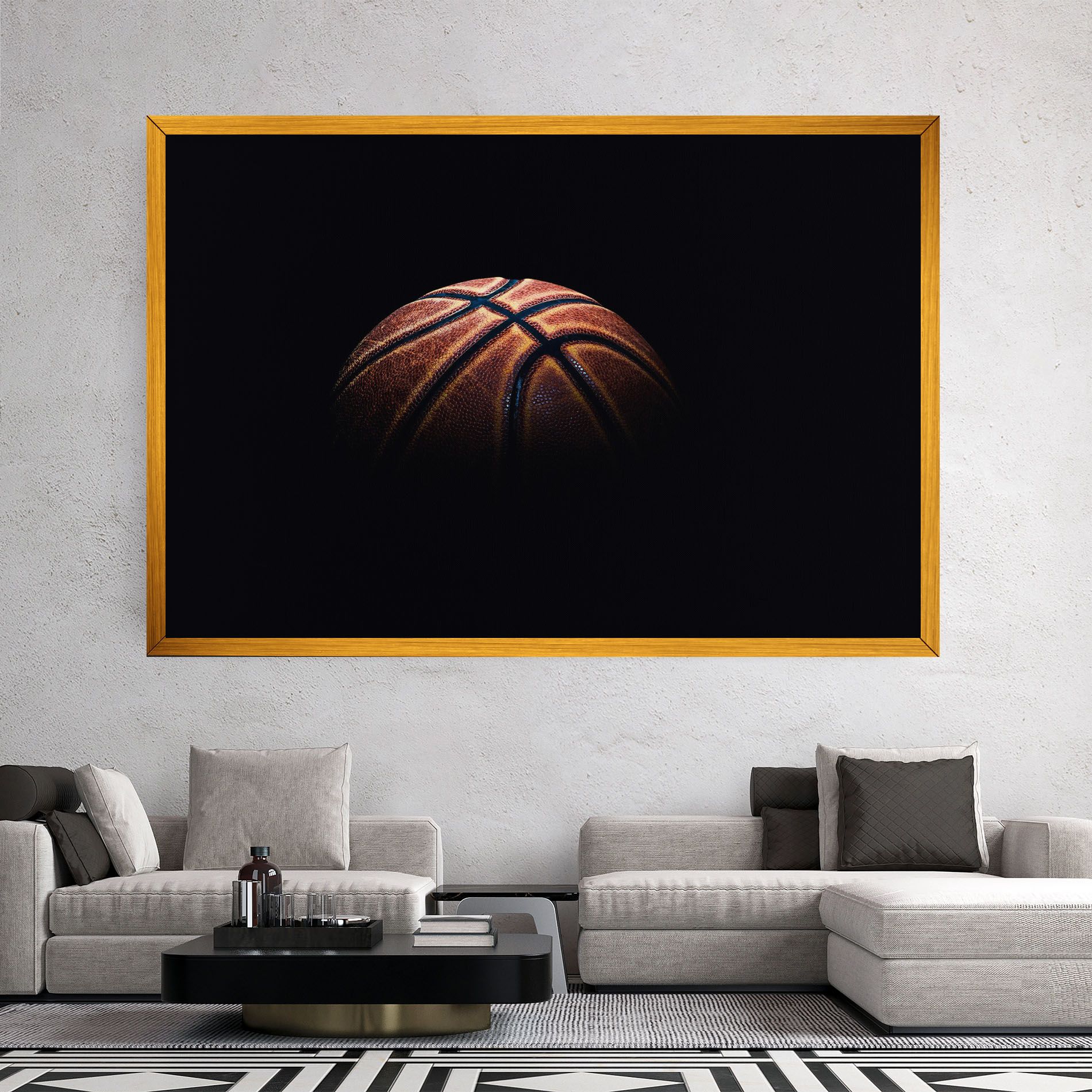 Basketball Ball In Dark mockup 2