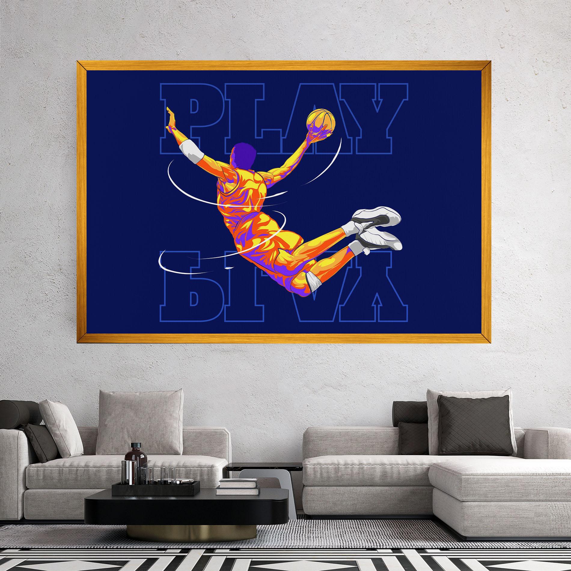 Leinwandbild Basketball Blue mockup 2