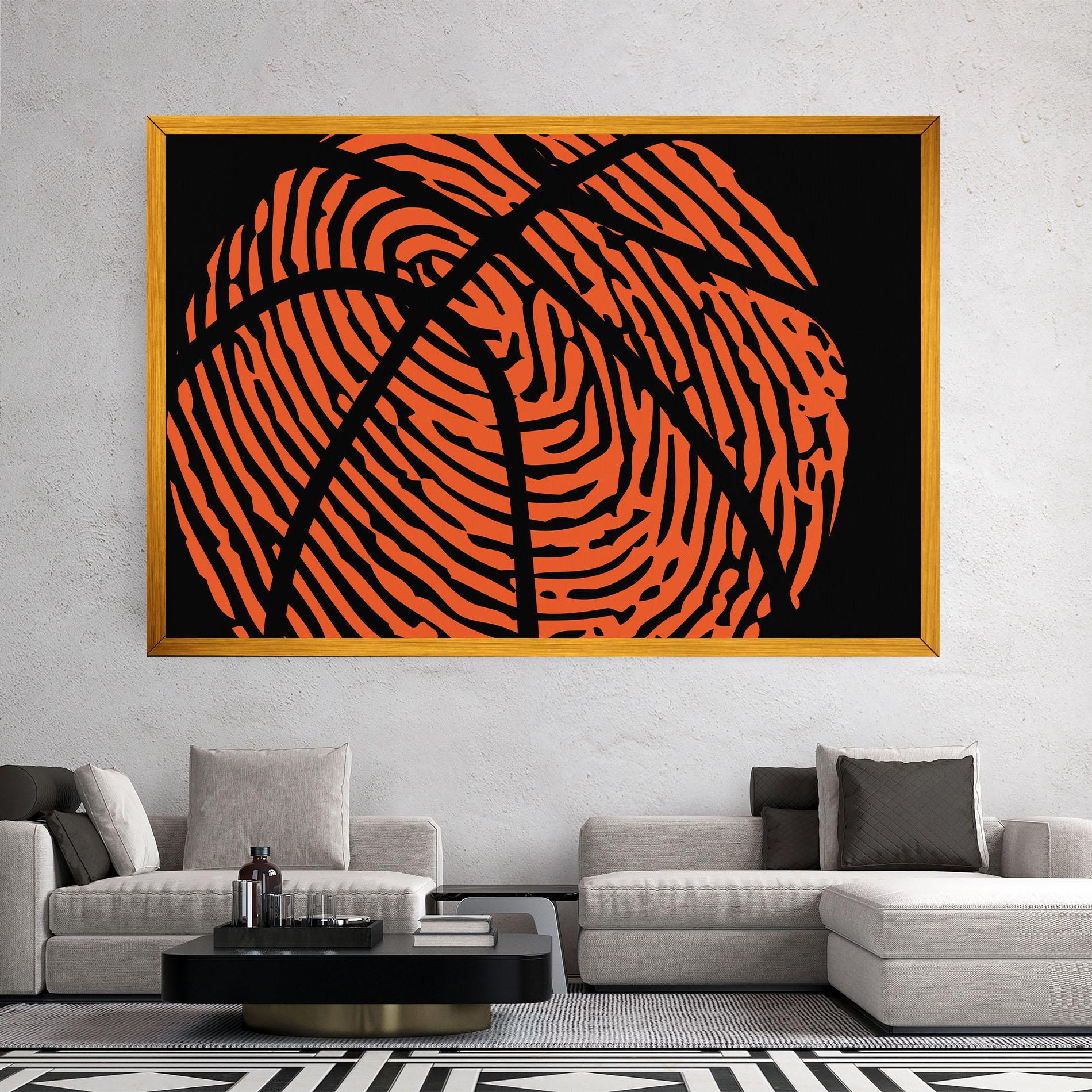 Leinwandbild Fingerprint Basketball mockup 2