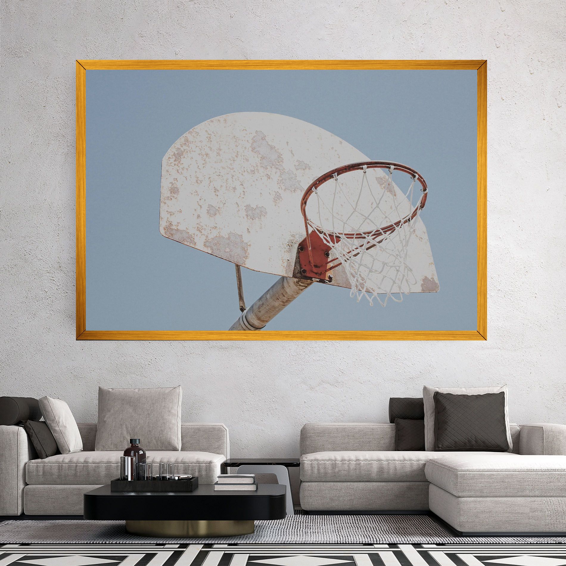 Old Basketball Hoop mockup 2