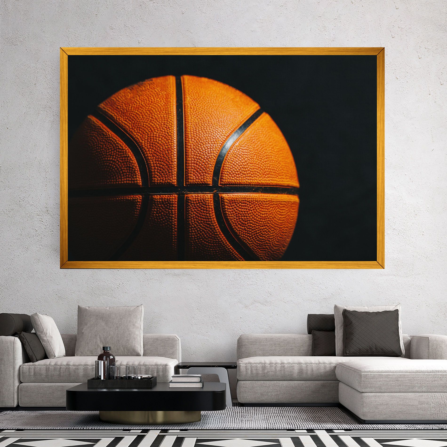 Orange Basketball mockup 2