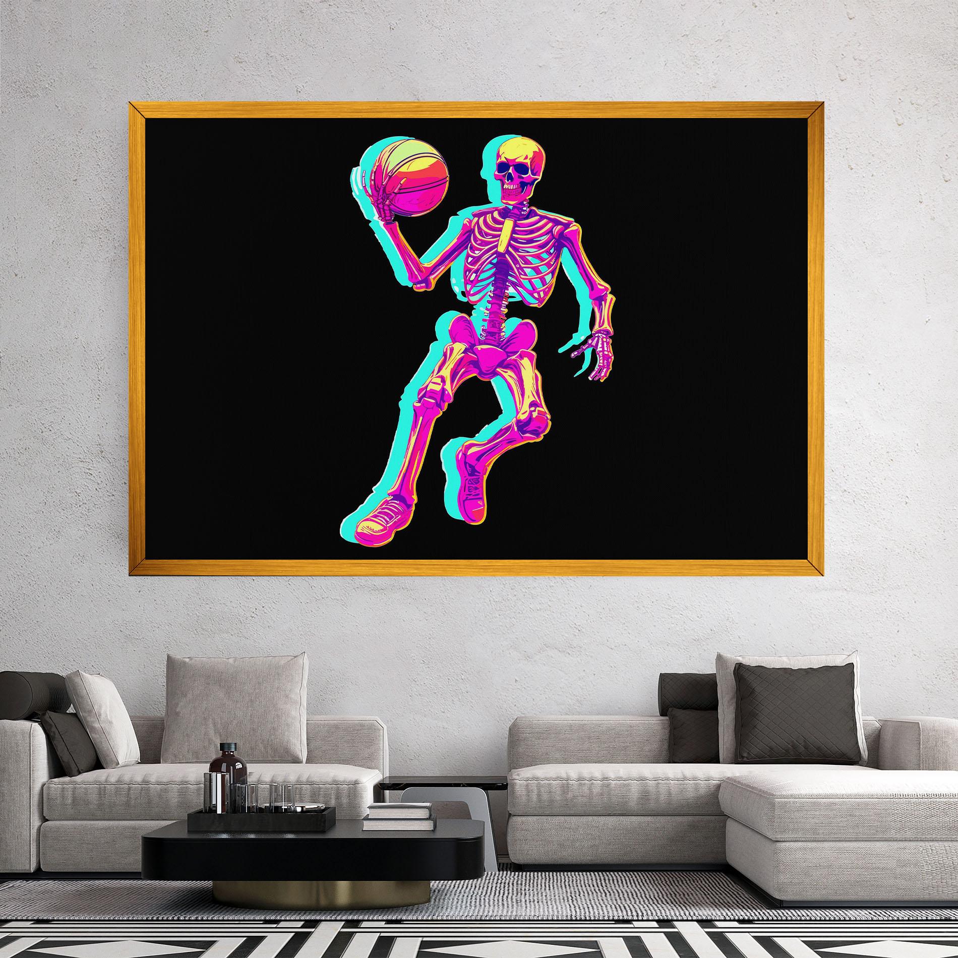 Leinwandbild Skeleton Basketball mockup 2