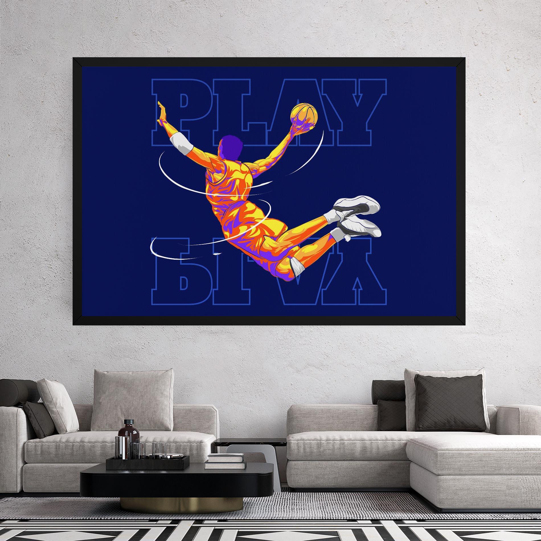 Leinwandbild Basketball Blue mockup 2