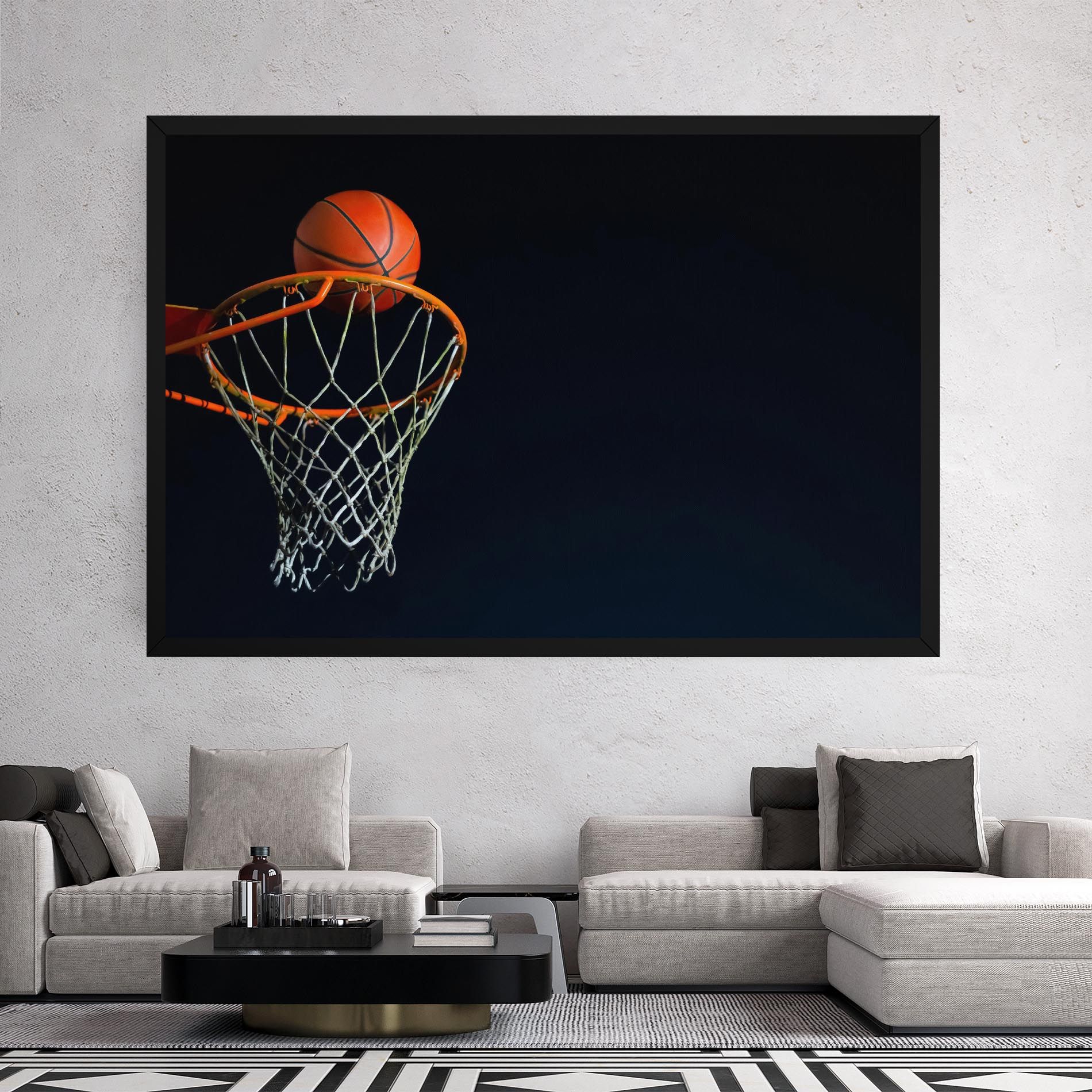 Basketball Hoop On Black mockup 2