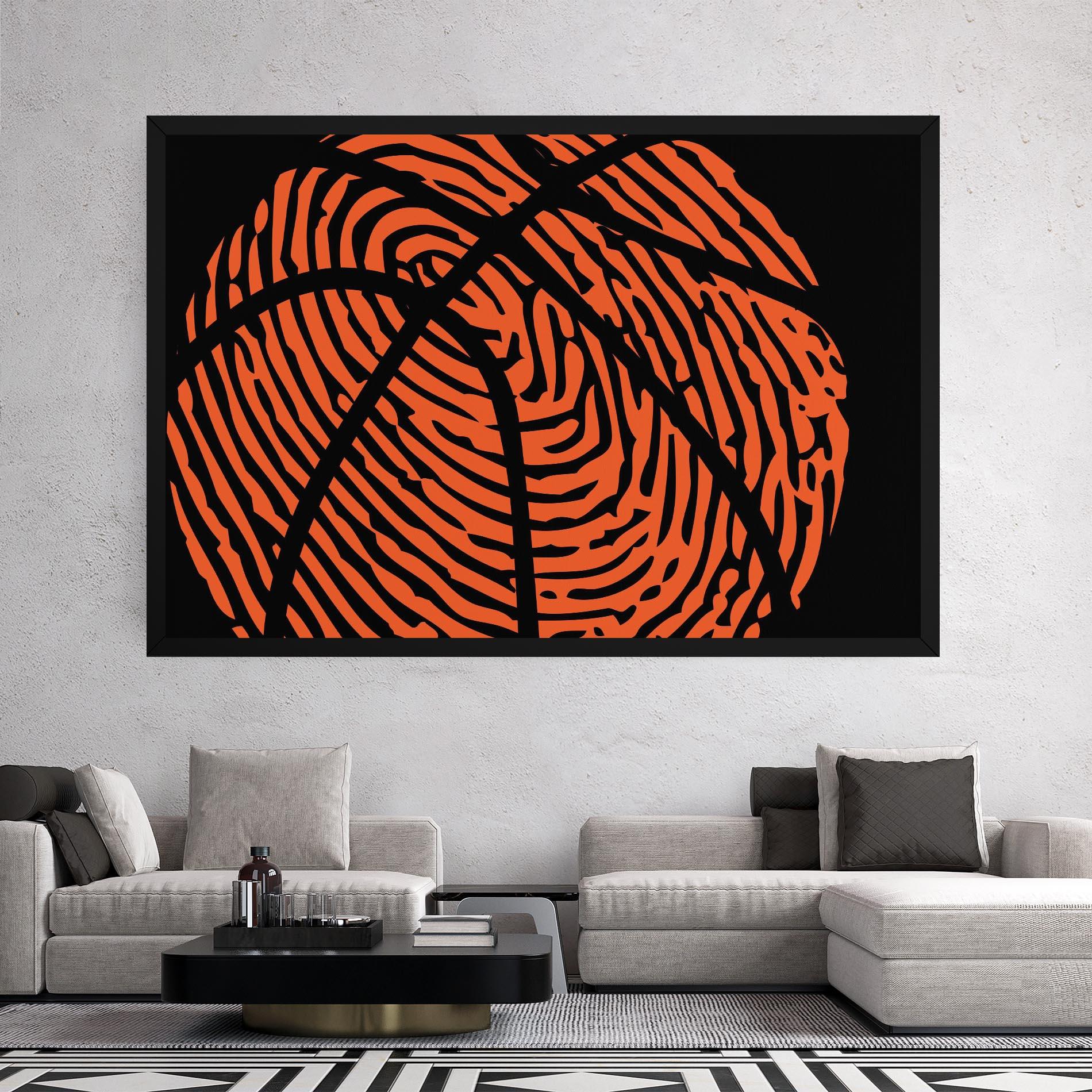 Leinwandbild Fingerprint Basketball mockup 2
