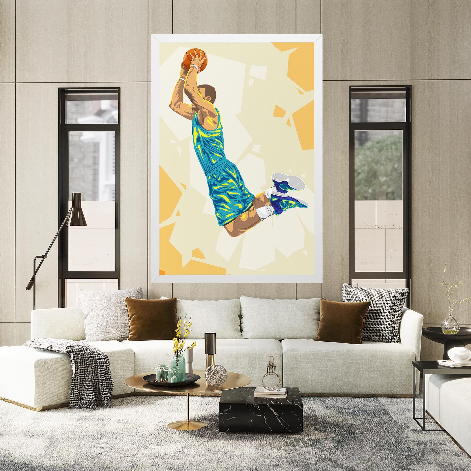 Basketball Dunk Pose mockup 2