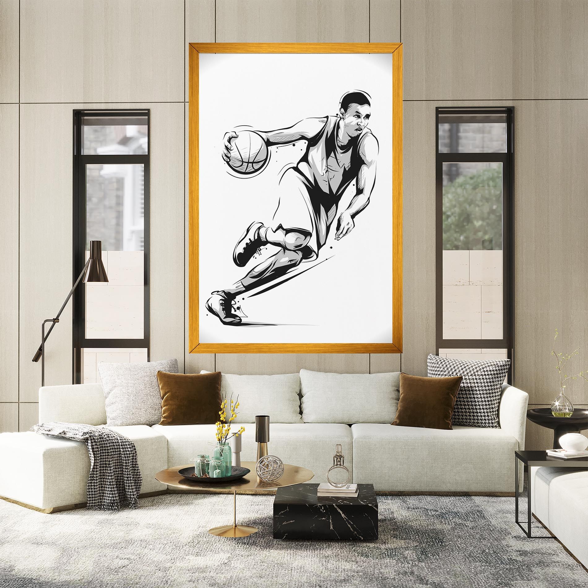 Basketball Player Line mockup 2