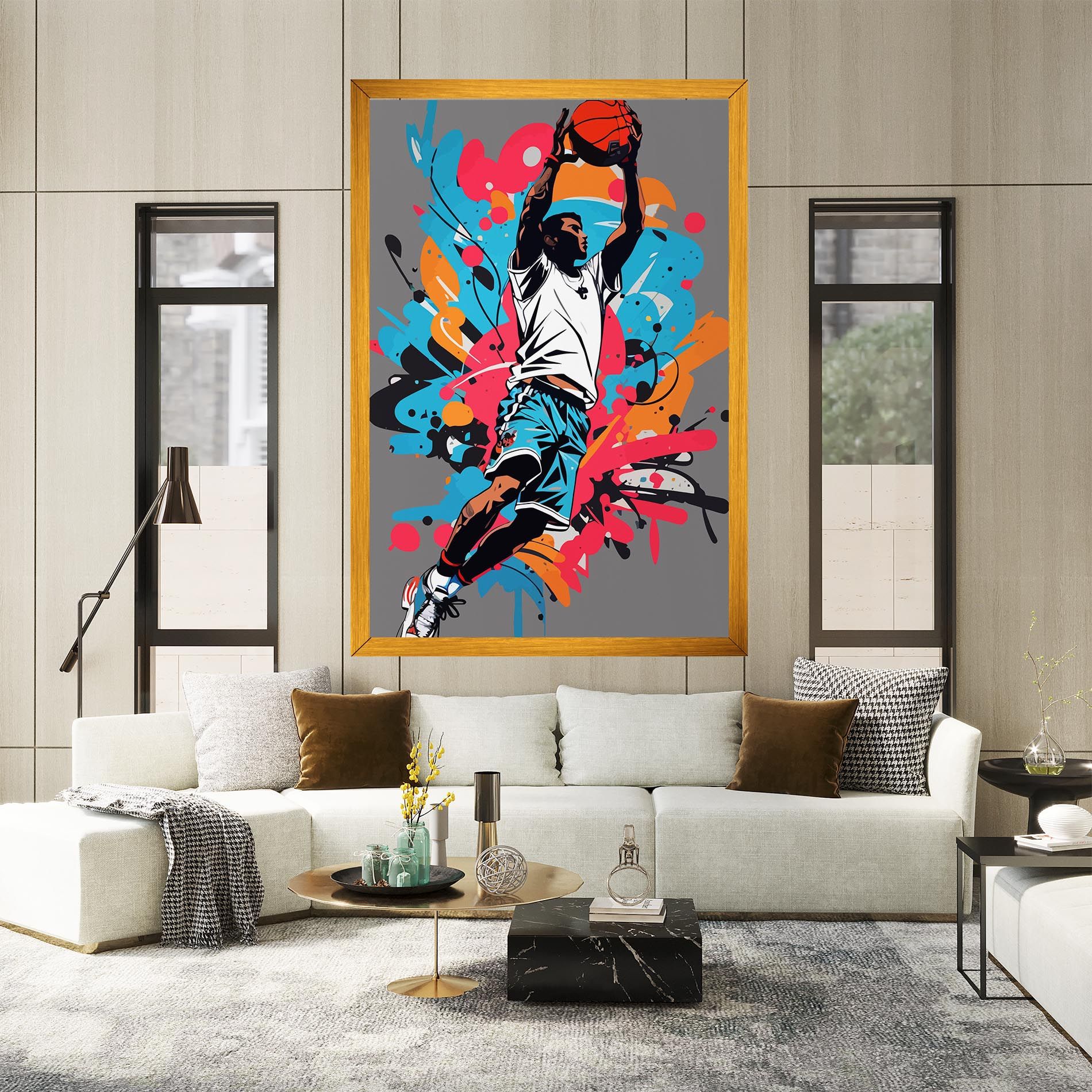 Blue Red Basket mockup 2