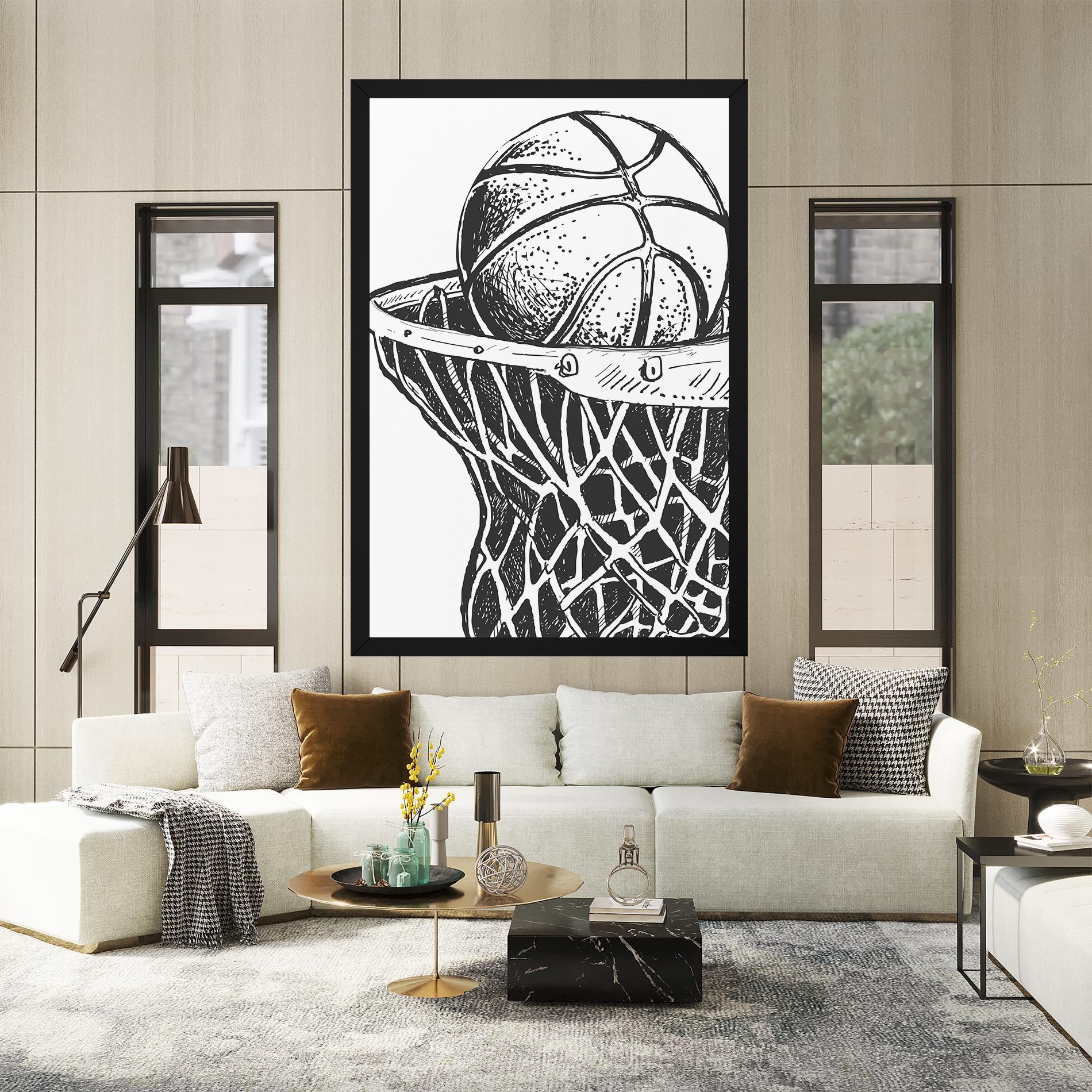 Basketball Grey Hoop mockup 2