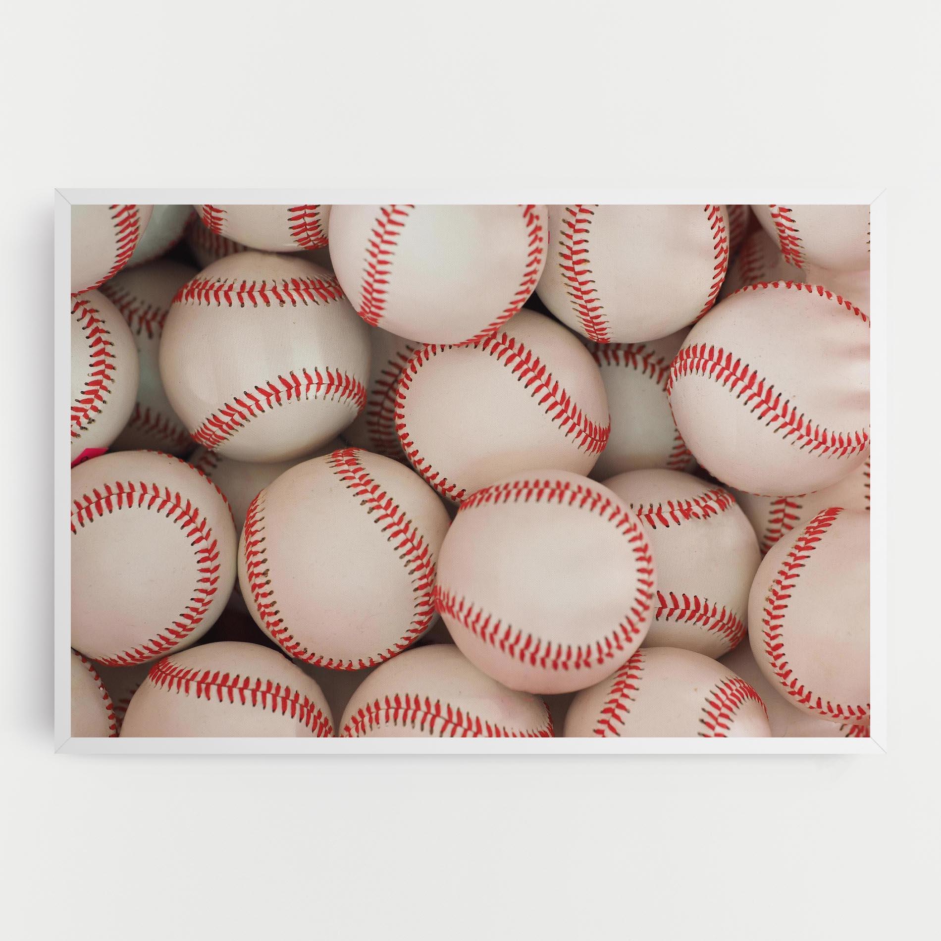 Leinwandbild Baseball Balls Stack mockup 0