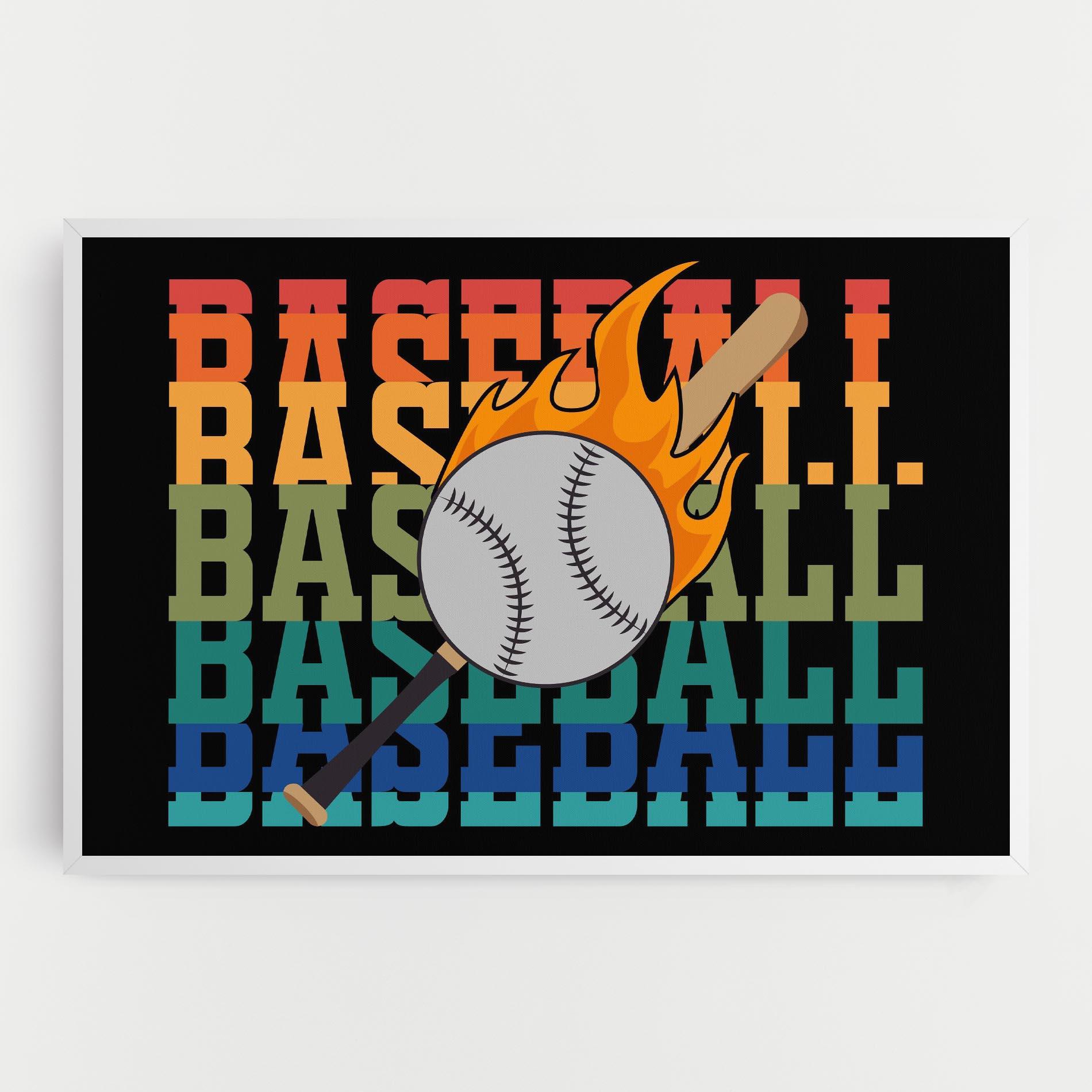 Leinwandbild Baseball Color mockup 0
