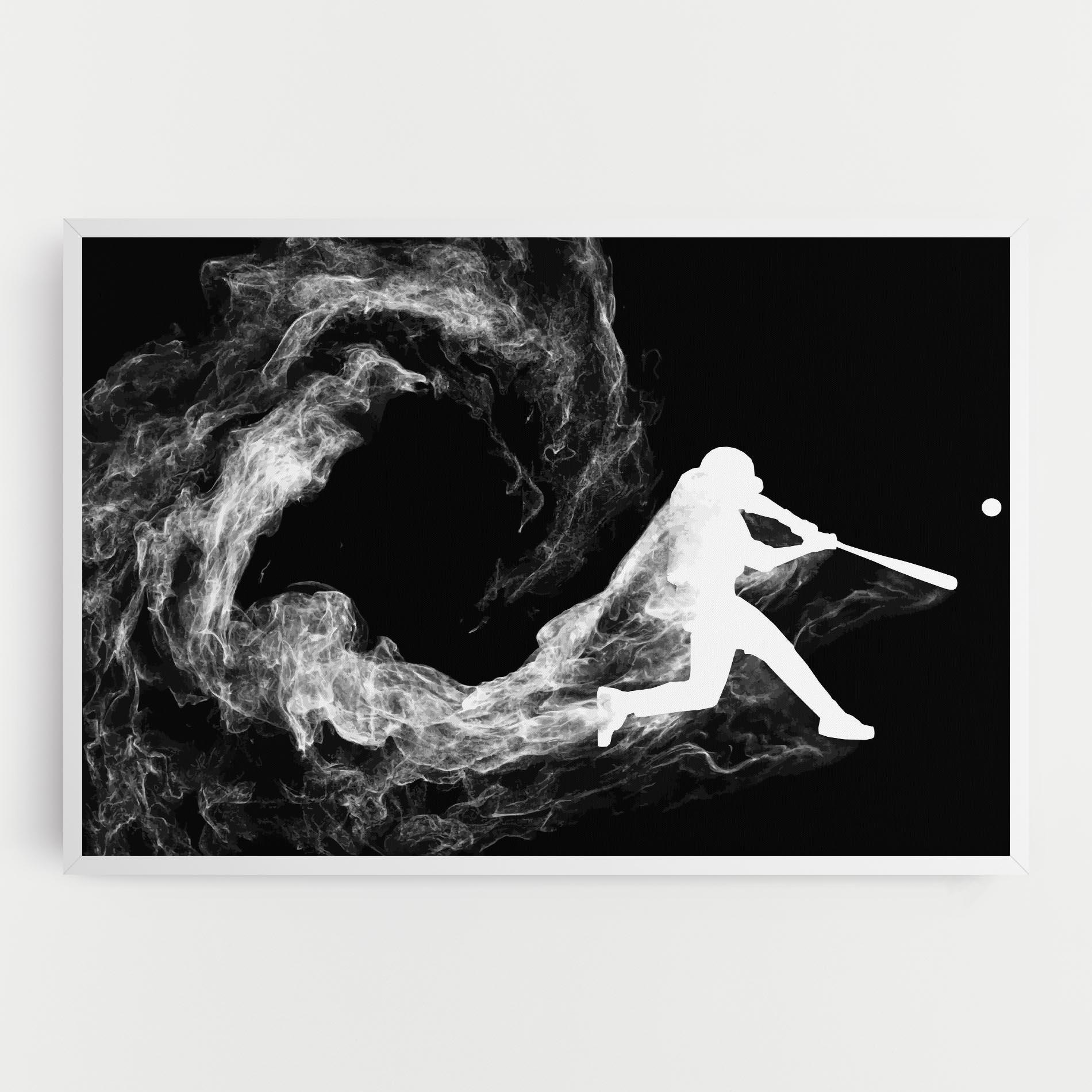 Leinwandbild Baseball Smoke mockup 0