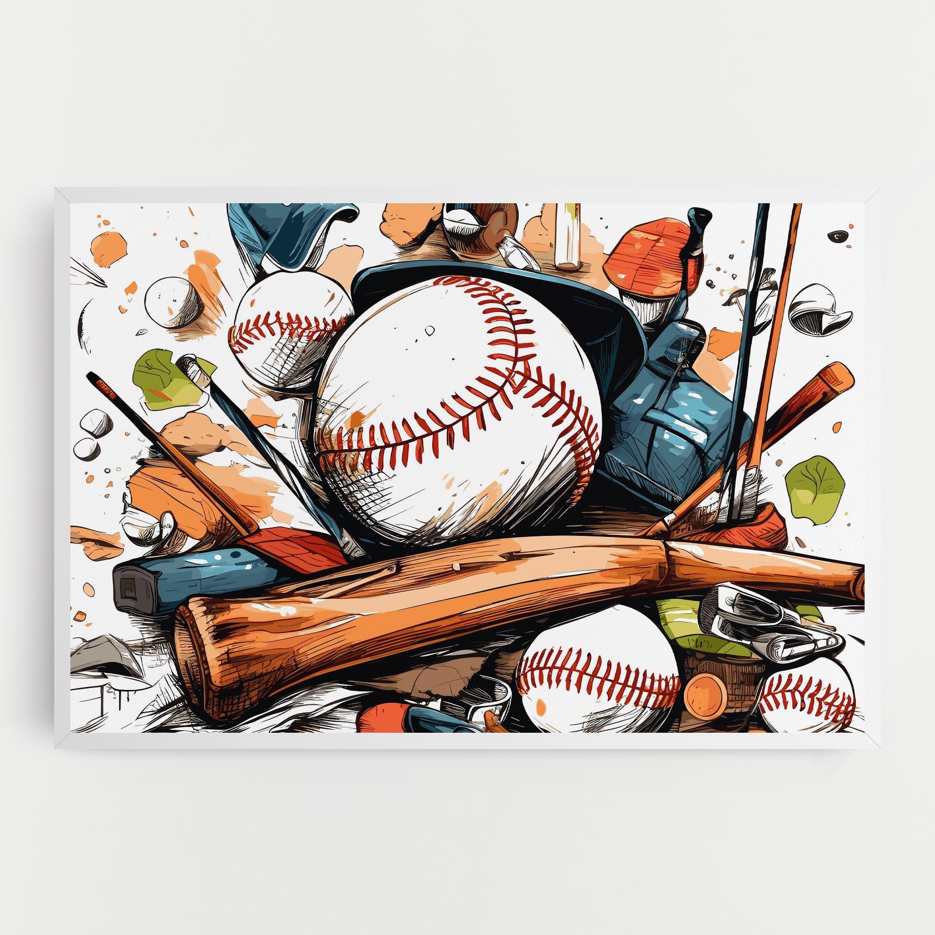 Leinwandbild Baseball Trash mockup 0