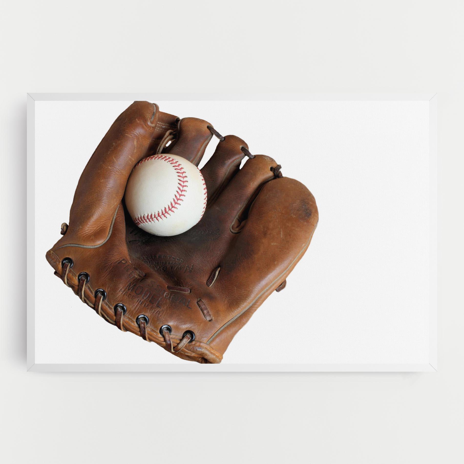 Leinwandbild Holding Baseball Ball mockup 0