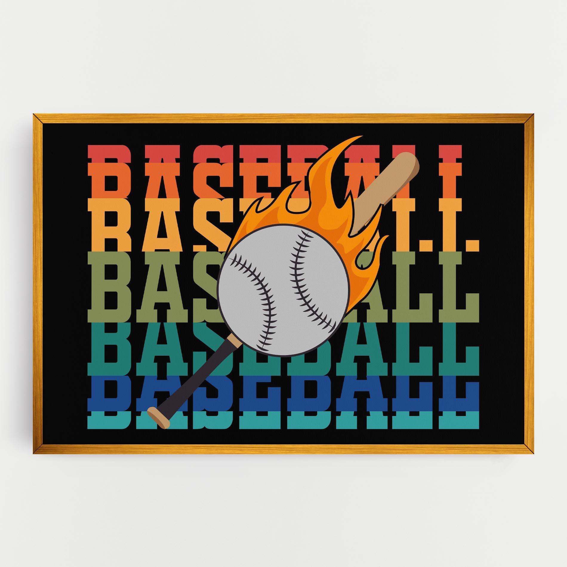 Leinwandbild Baseball Color mockup 0
