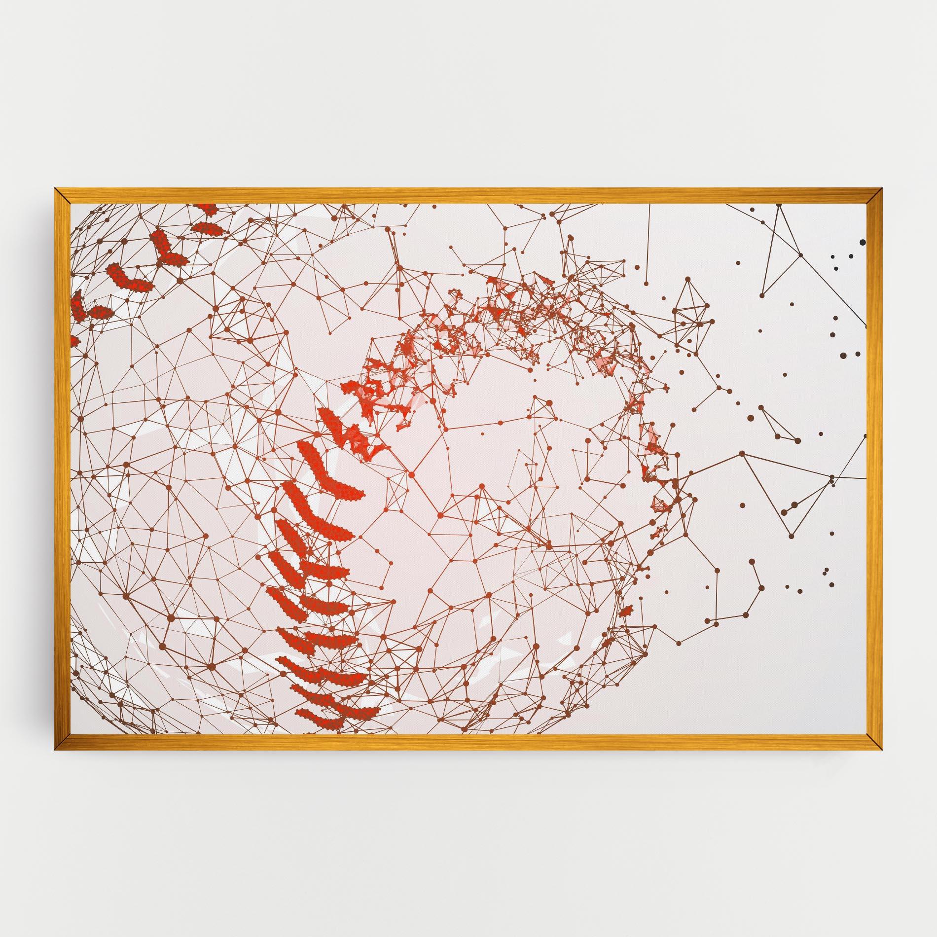 Leinwandbild Baseball Line Art mockup 0