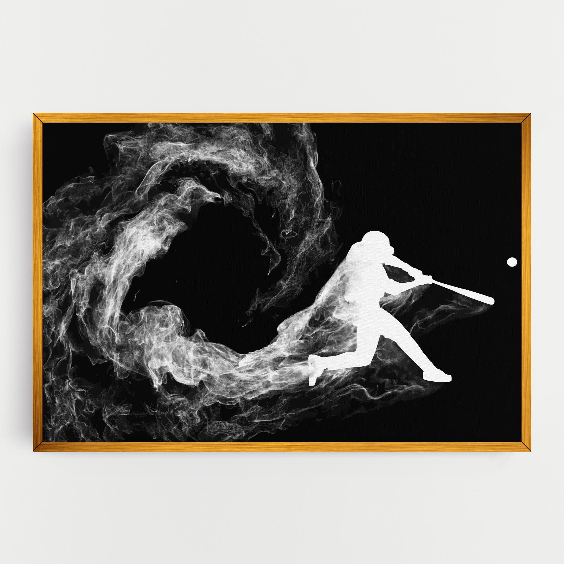 Leinwandbild Baseball Smoke mockup 0