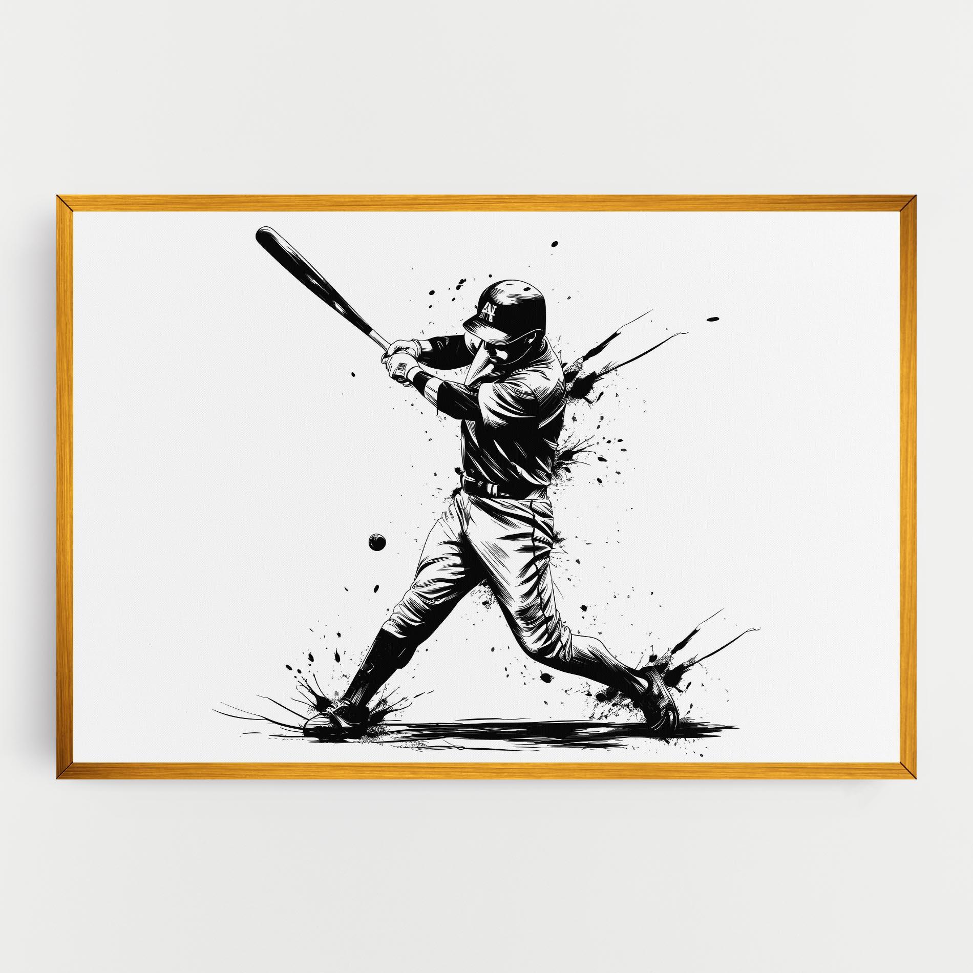 Leinwandbild Baseball Splash mockup 0