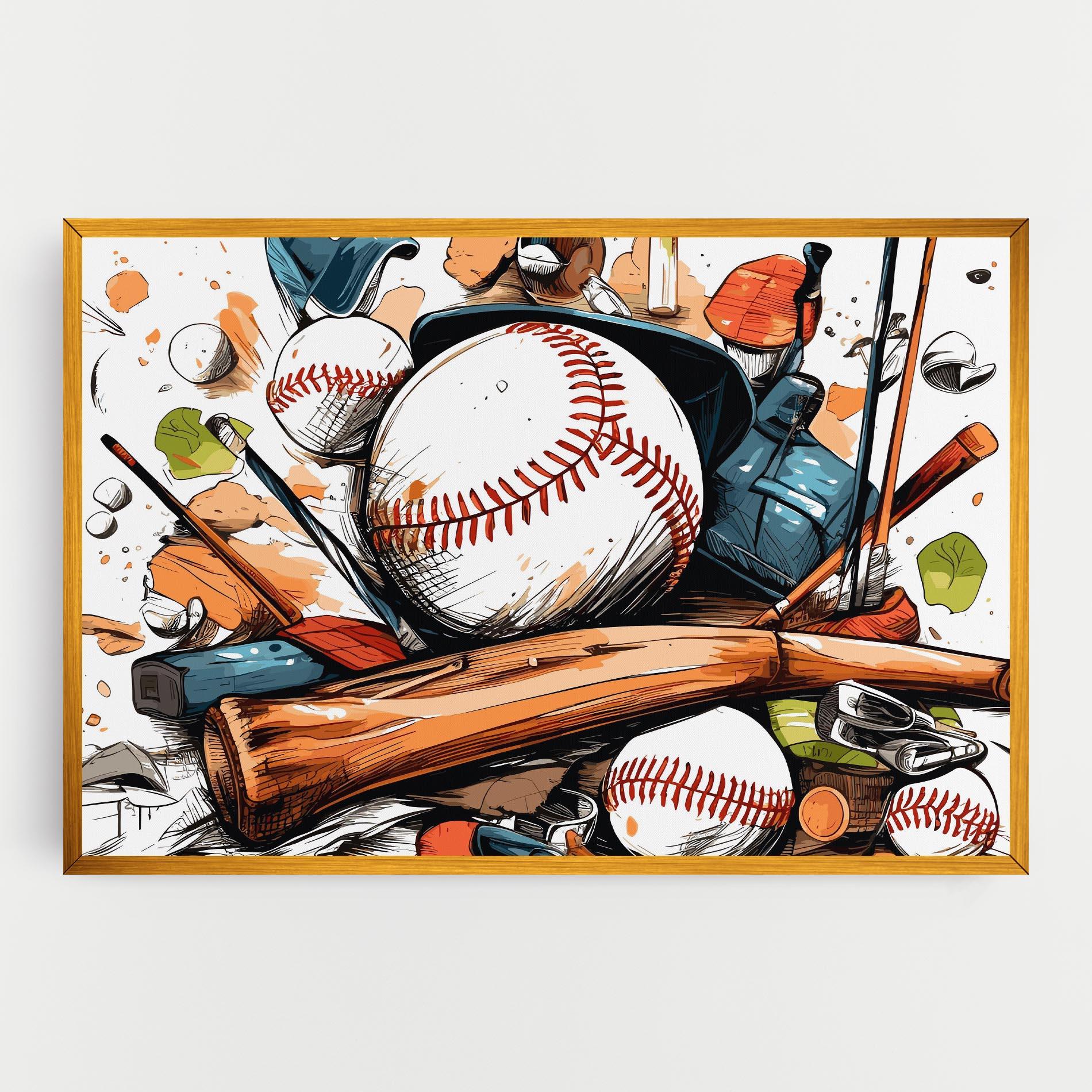 Leinwandbild Baseball Trash mockup 0