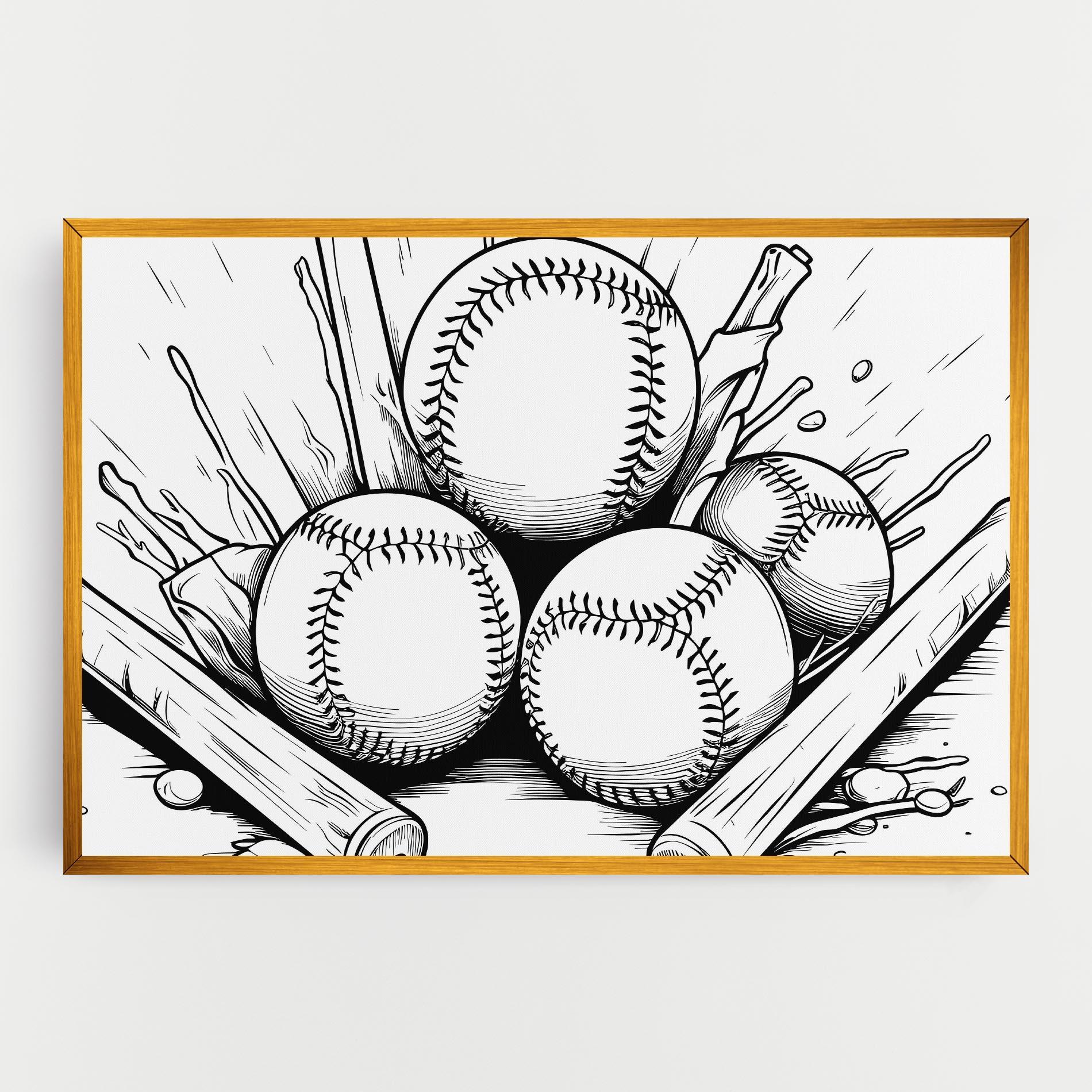 Leinwandbild Big Baseball Ball mockup 0