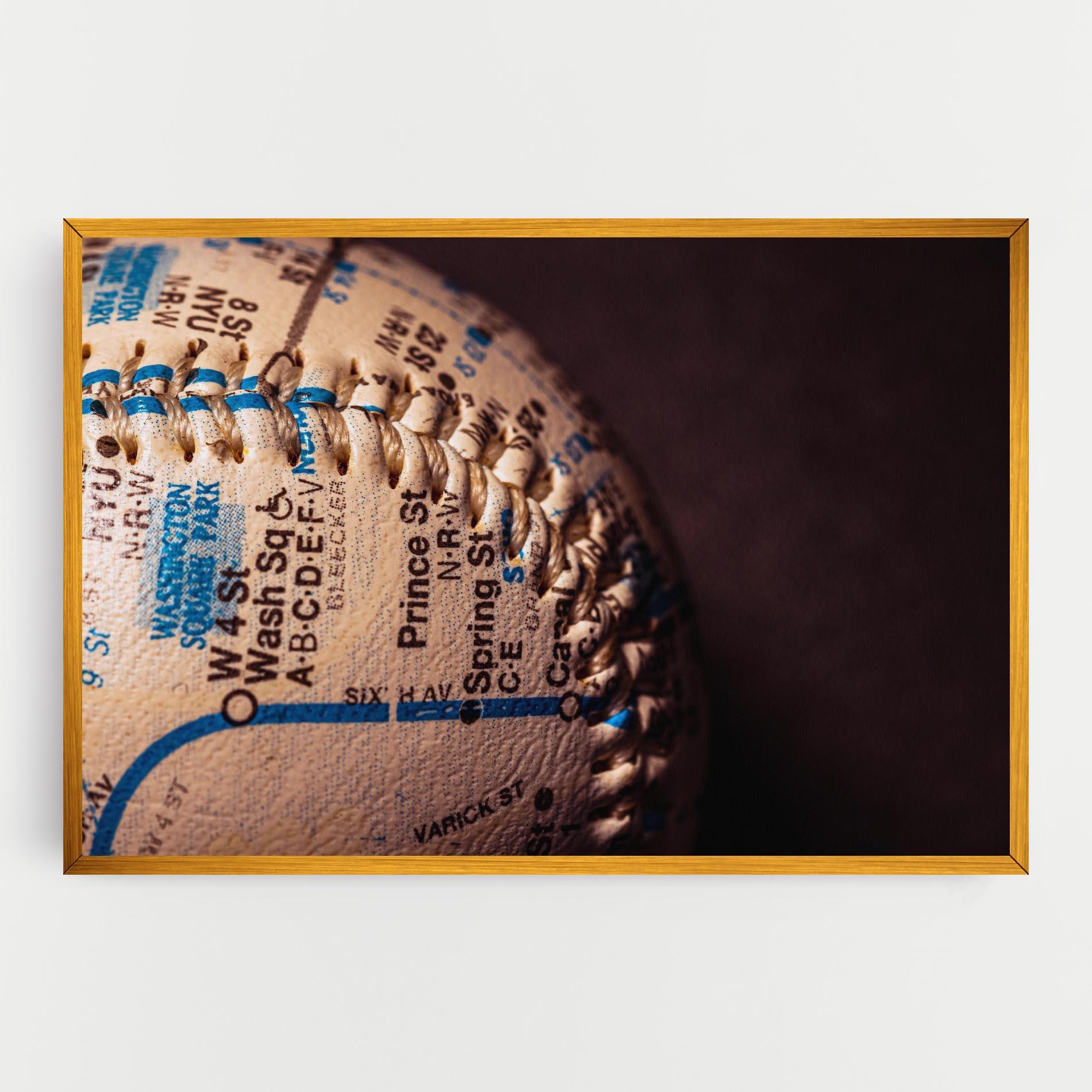 Leinwandbild Blue Text Baseball Ball mockup 0
