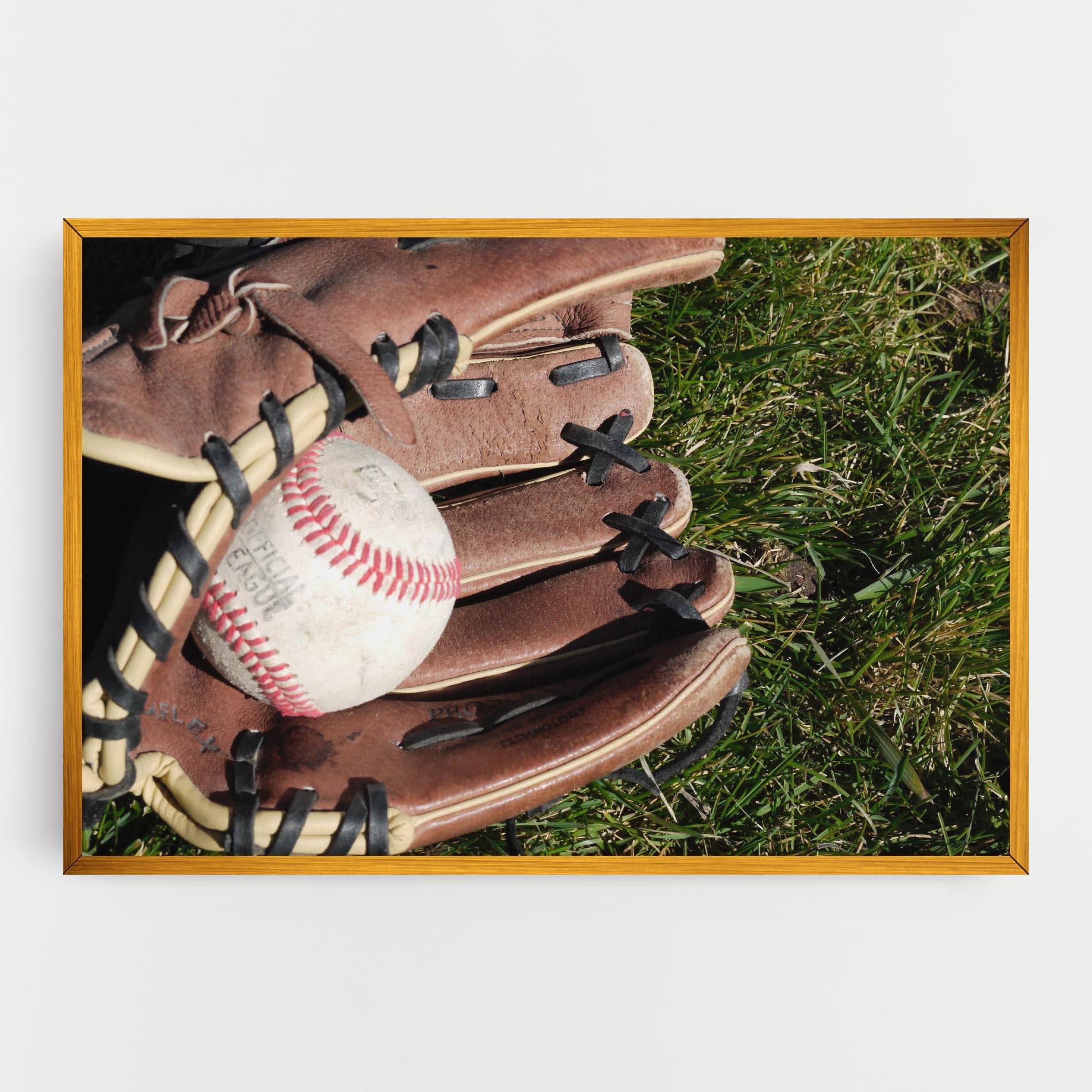 Leinwandbild Brown Baseball Glove mockup 0