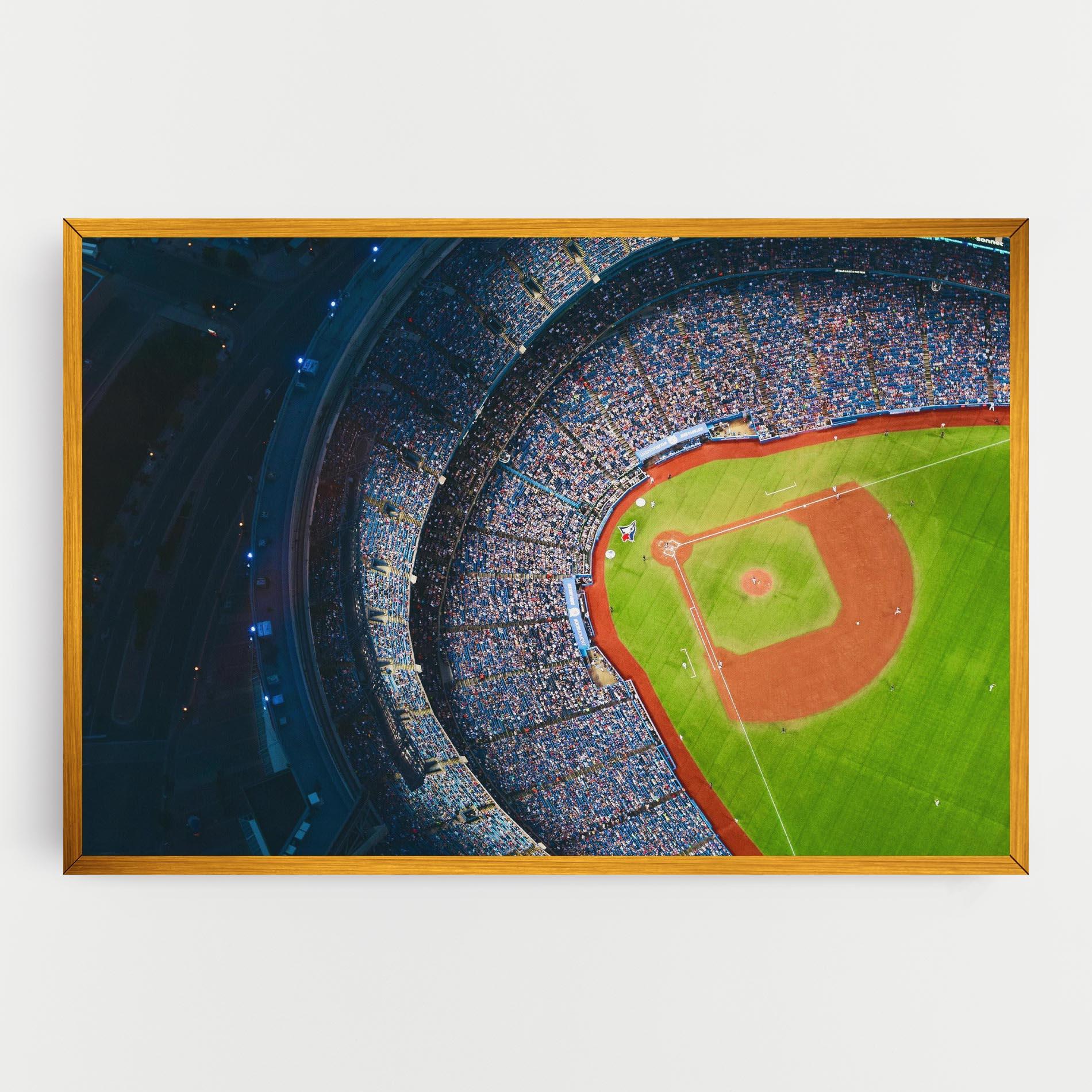 Leinwandbild Green Baseball Field mockup 0