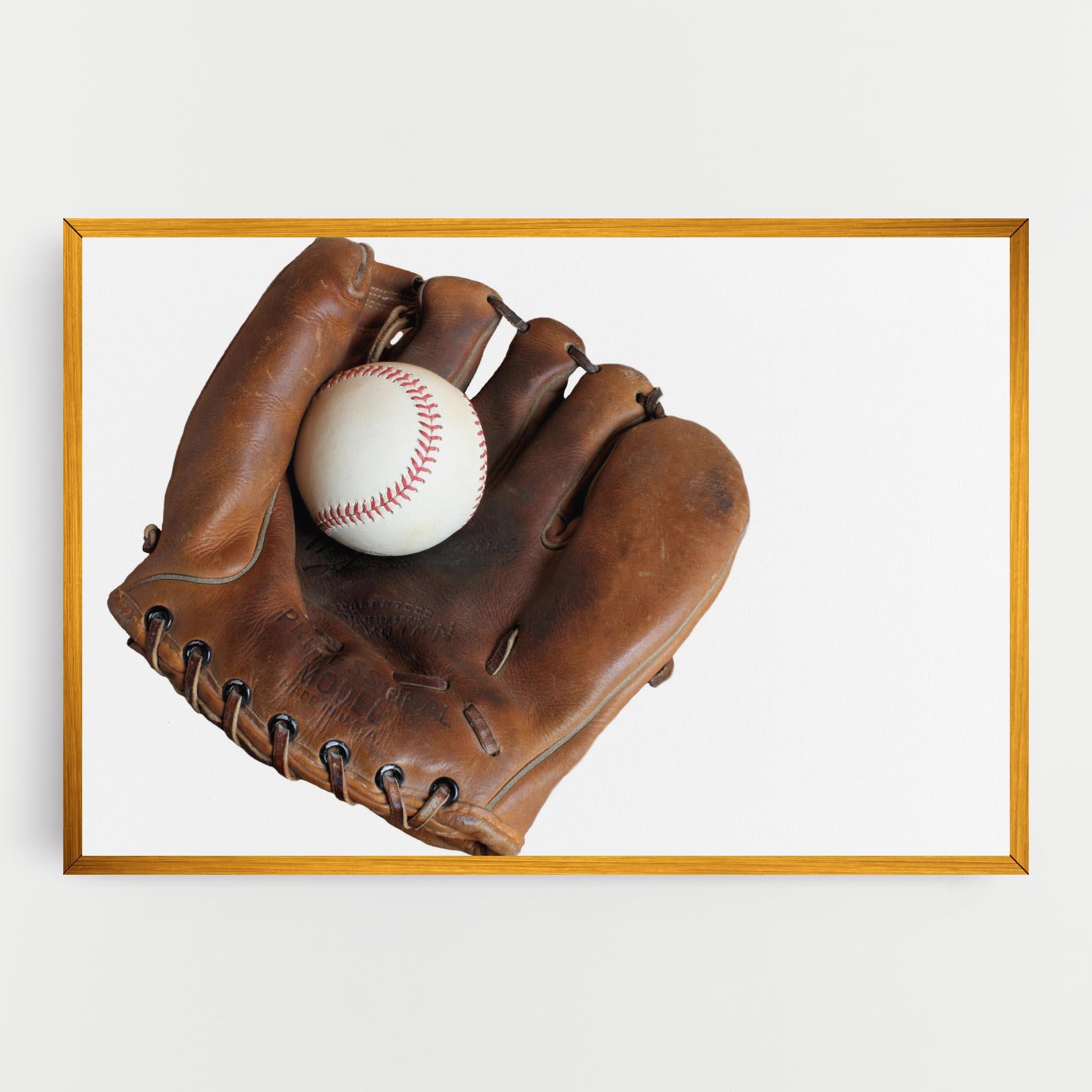 Leinwandbild Holding Baseball Ball mockup 0