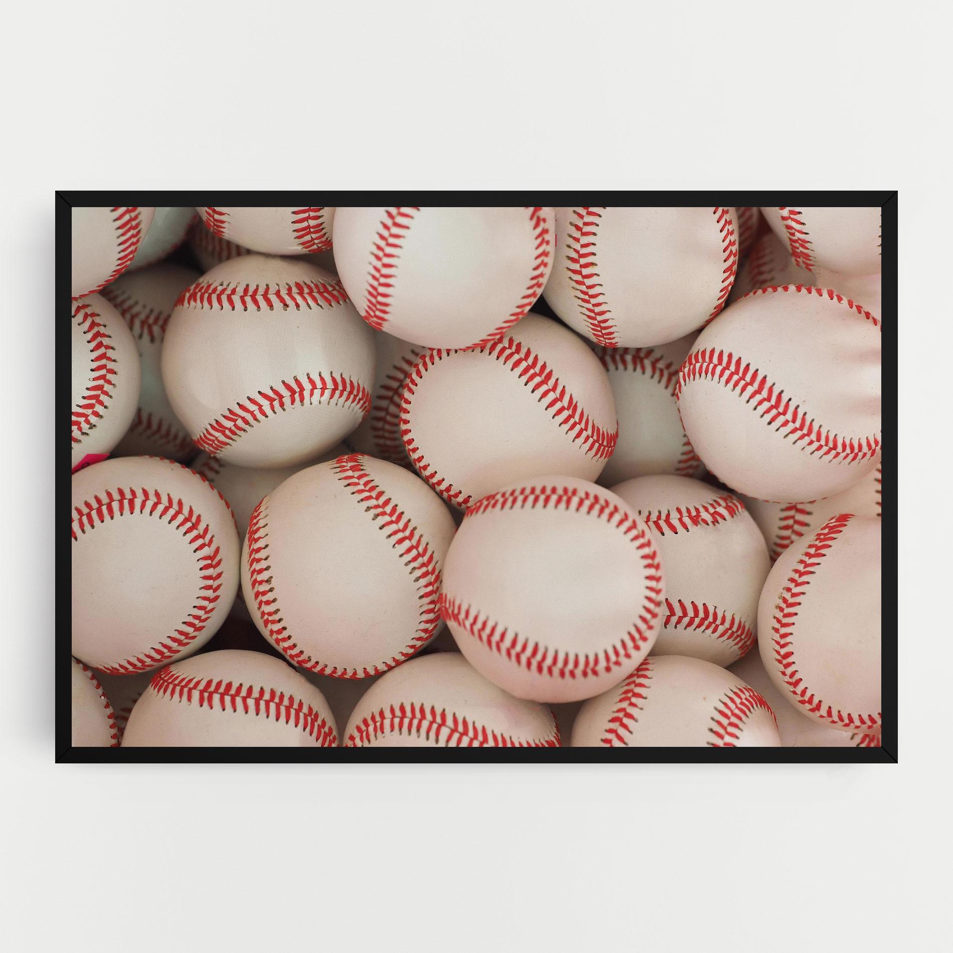 Leinwandbild Baseball Balls Stack mockup 0