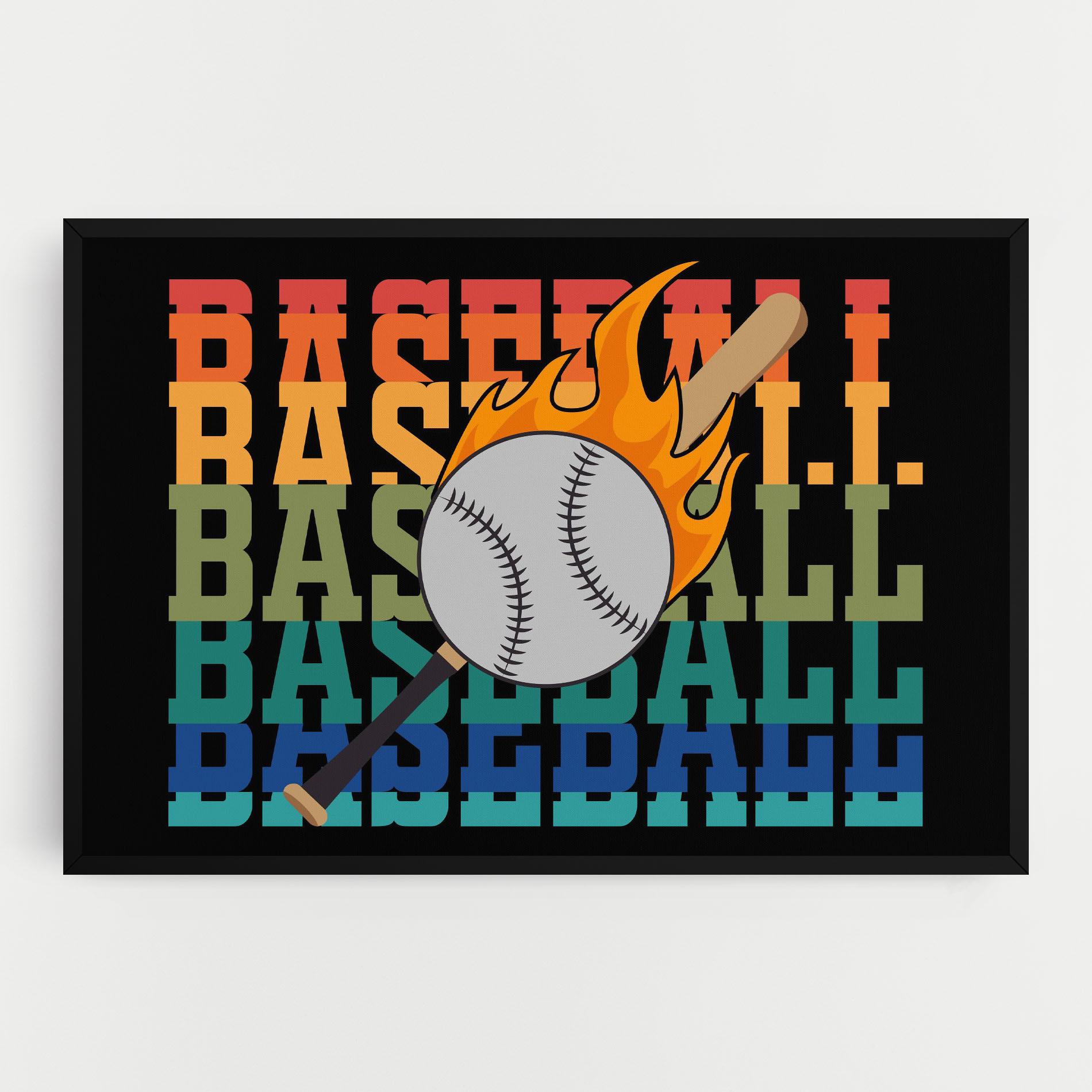 Leinwandbild Baseball Color mockup 0