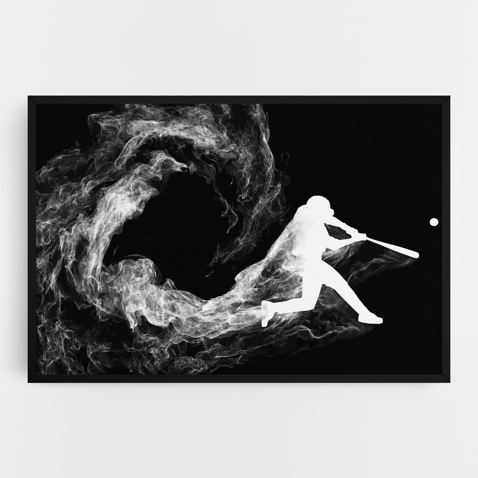 Leinwandbild Baseball Smoke mockup 0