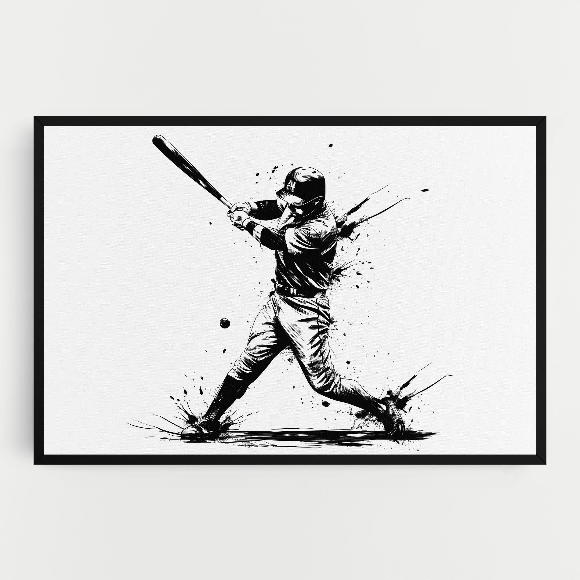 Leinwandbild Baseball Splash mockup 0