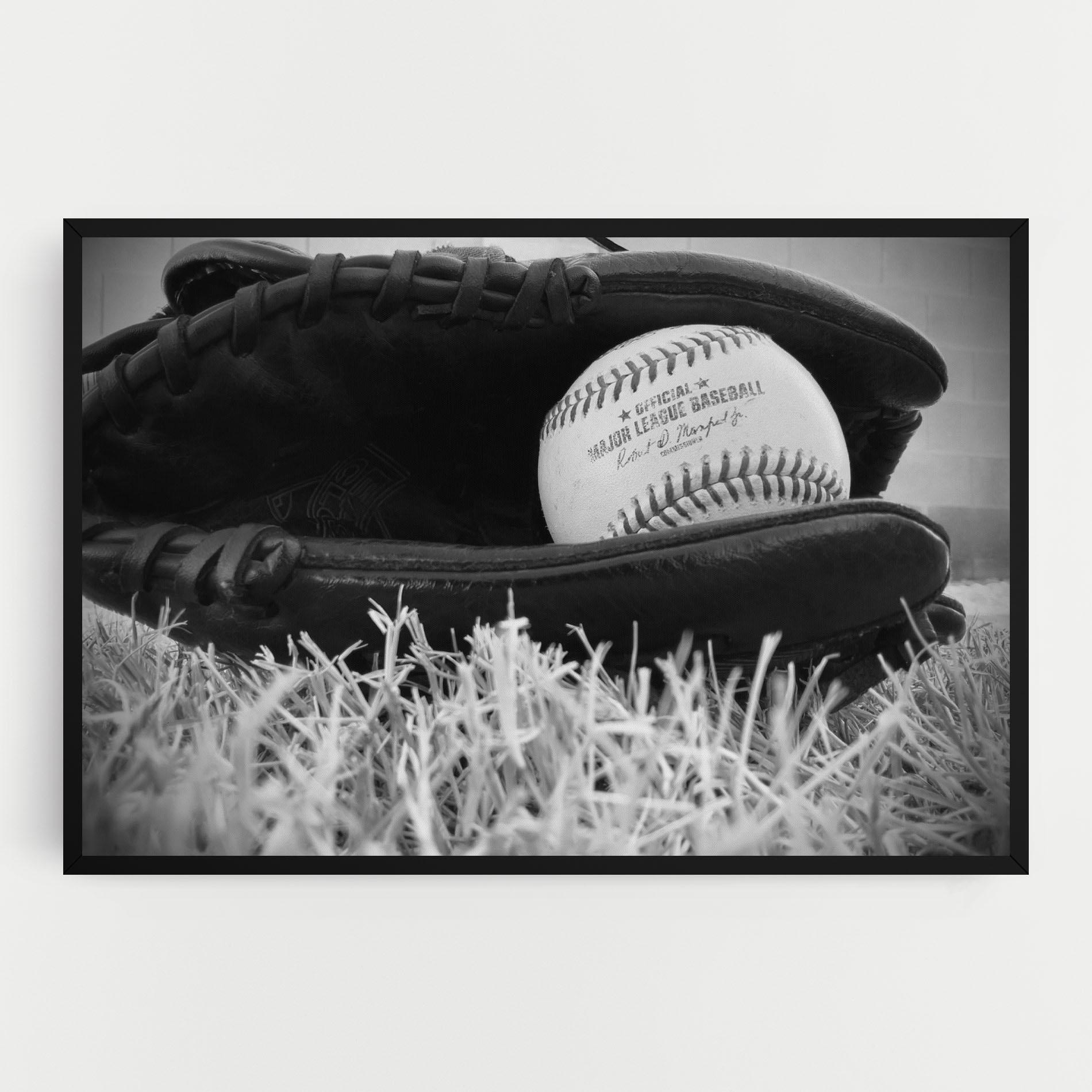 Leinwandbild Black Baseball Glove mockup 0