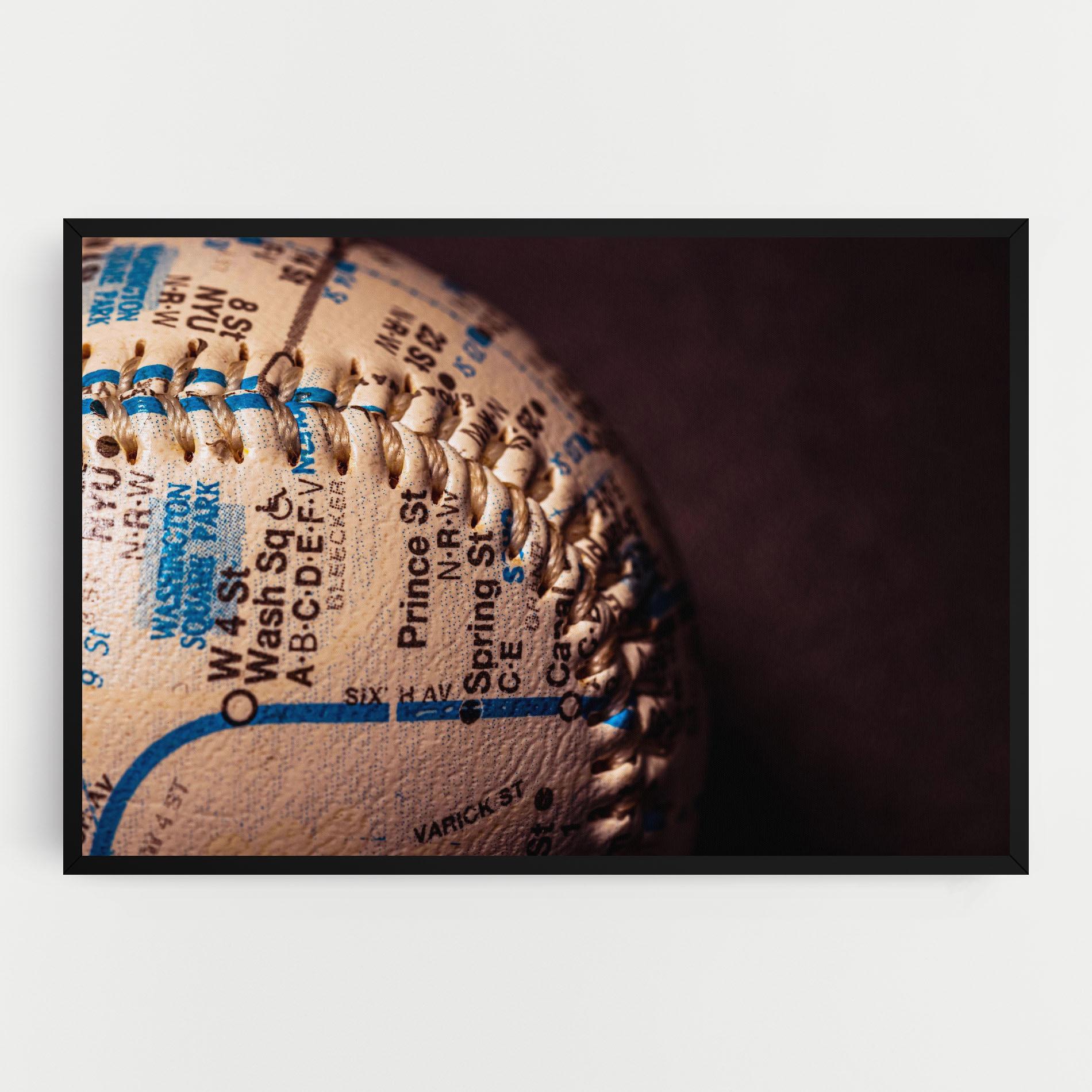 Leinwandbild Blue Text Baseball Ball mockup 0
