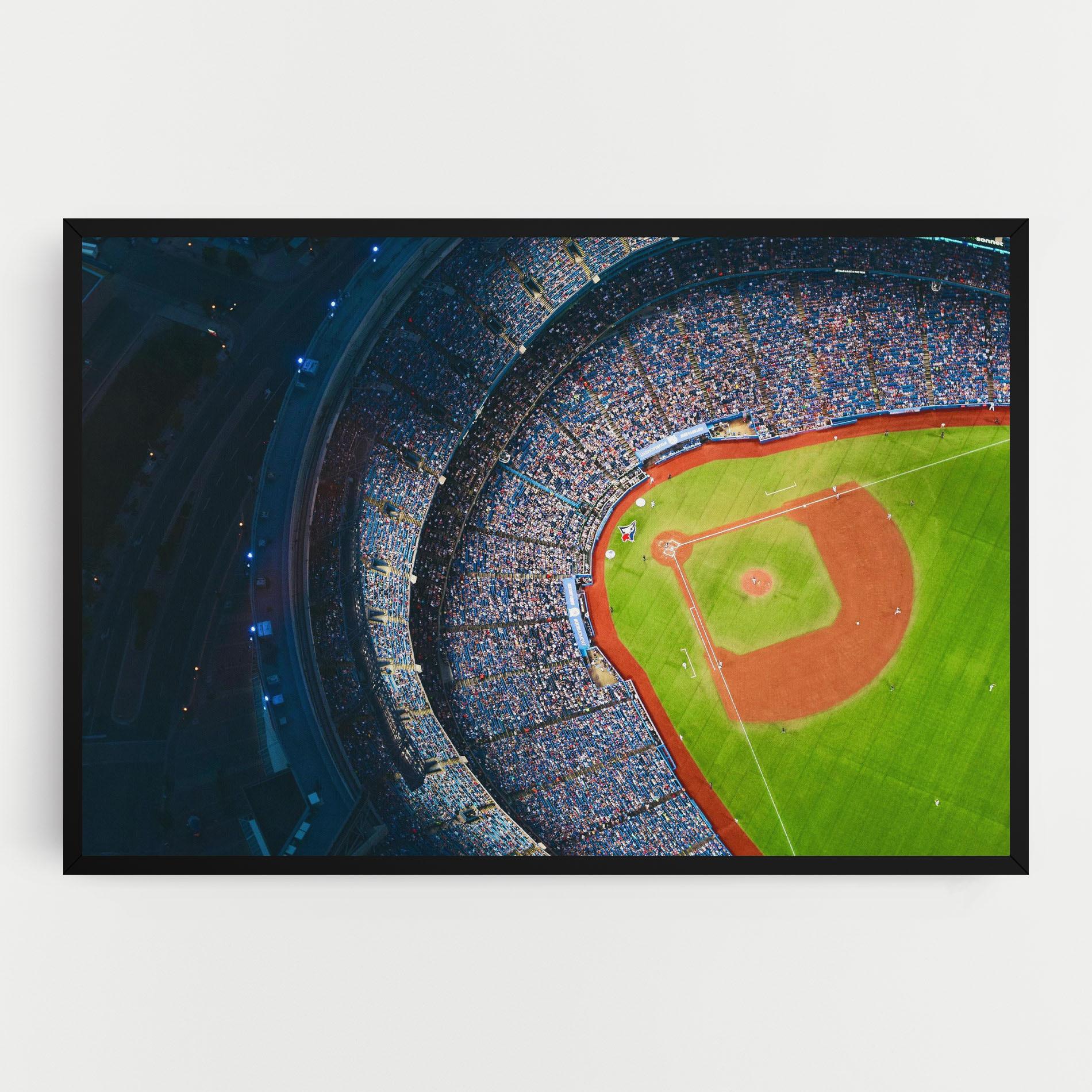 Leinwandbild Green Baseball Field mockup 0