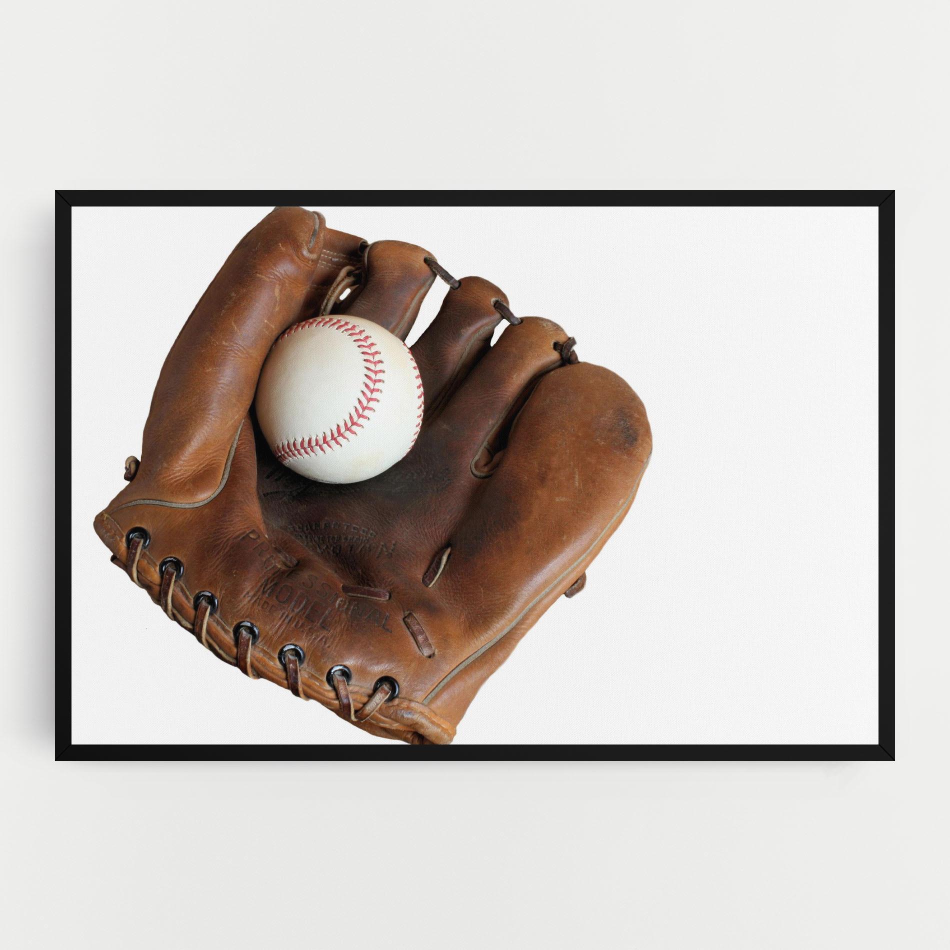 Leinwandbild Holding Baseball Ball mockup 0