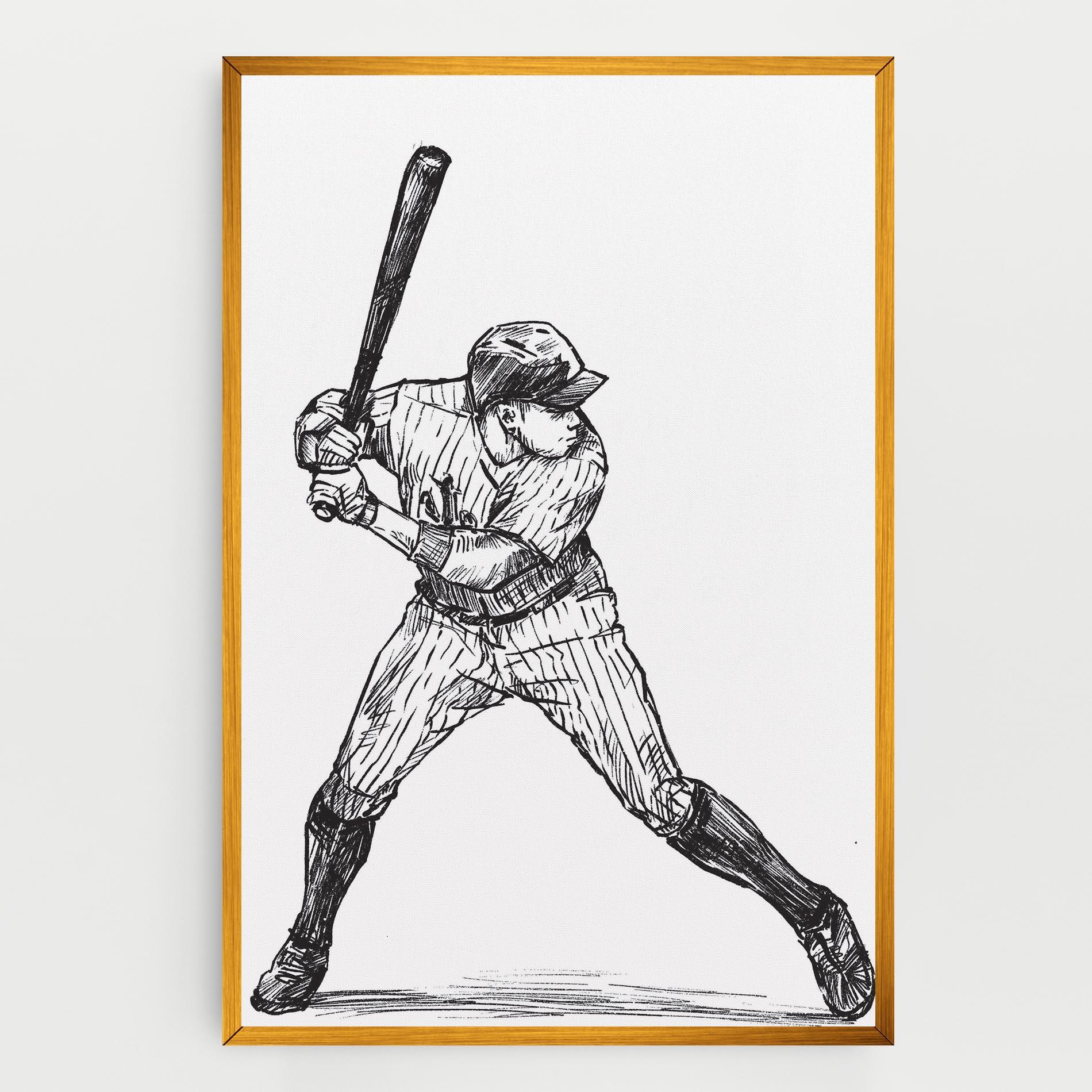 Leinwandbild Baseball Play mockup 0