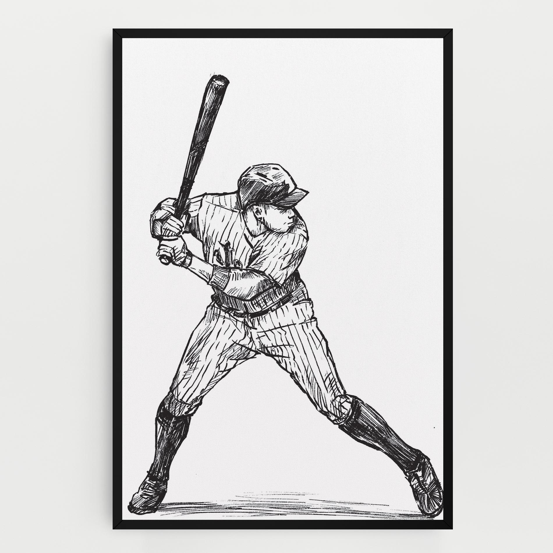 Leinwandbild Baseball Play mockup 0