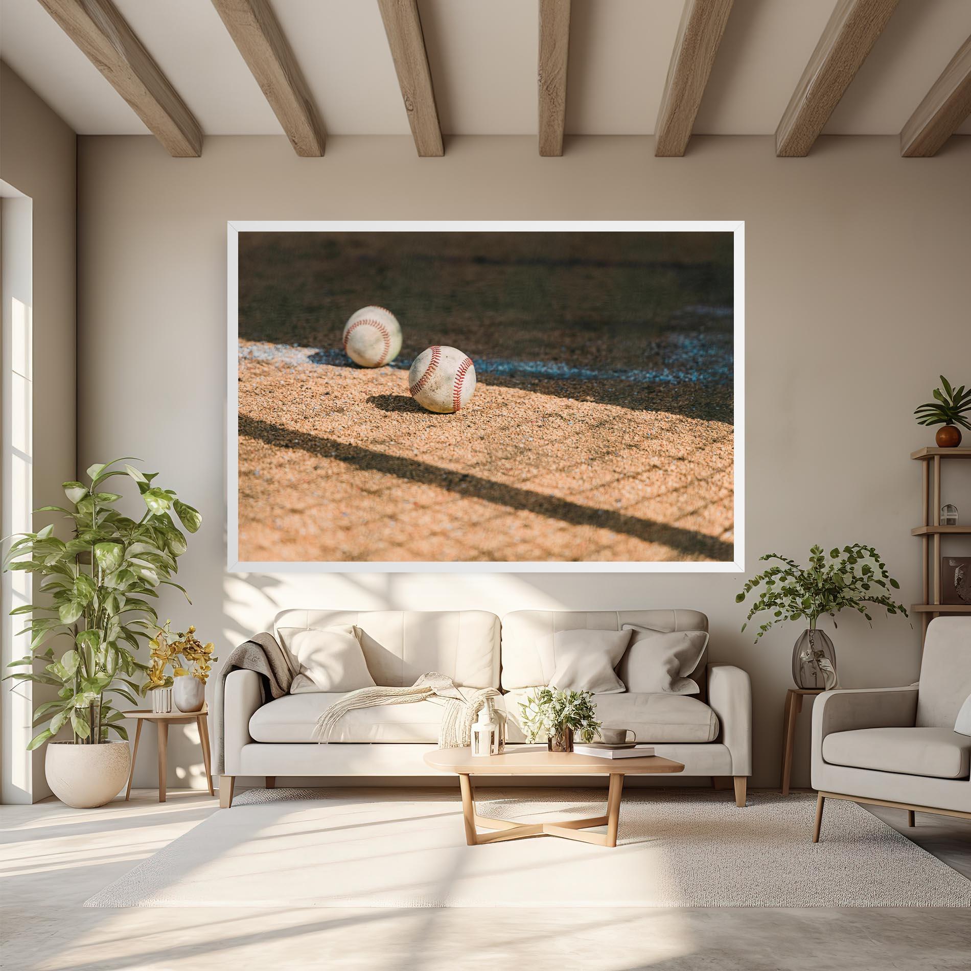 Leinwandbild Baseball Balls mockup 6