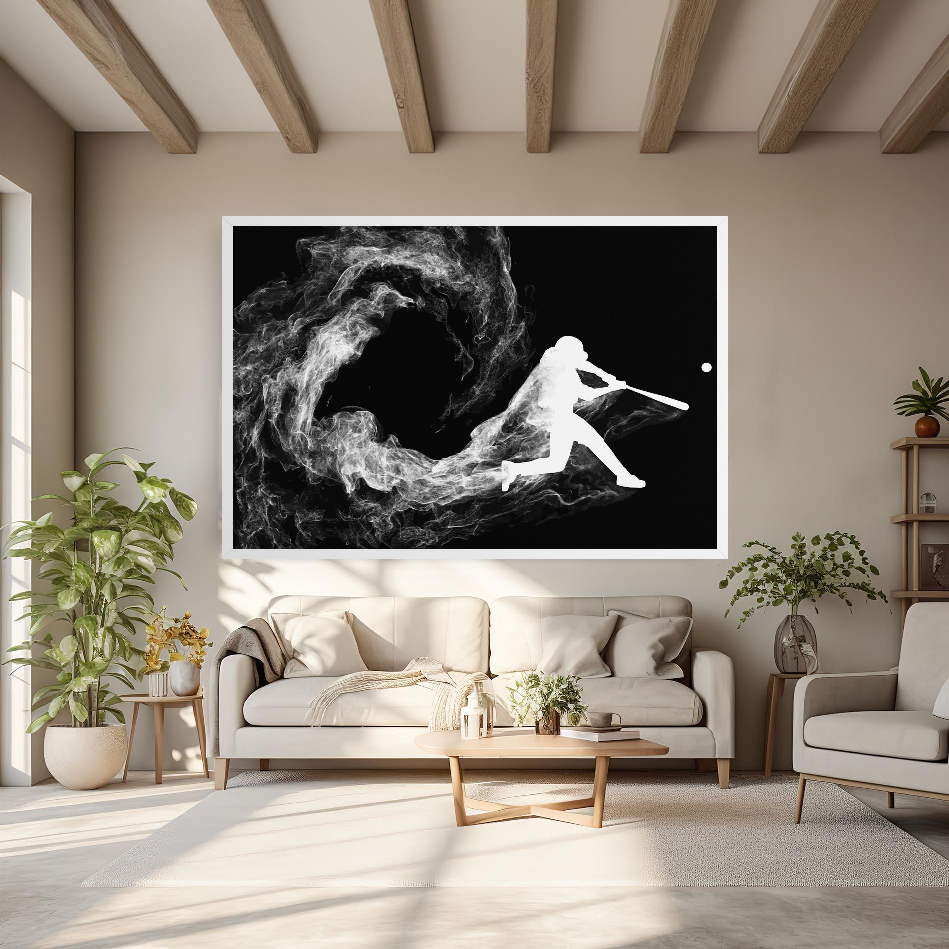 Leinwandbild Baseball Smoke mockup 6