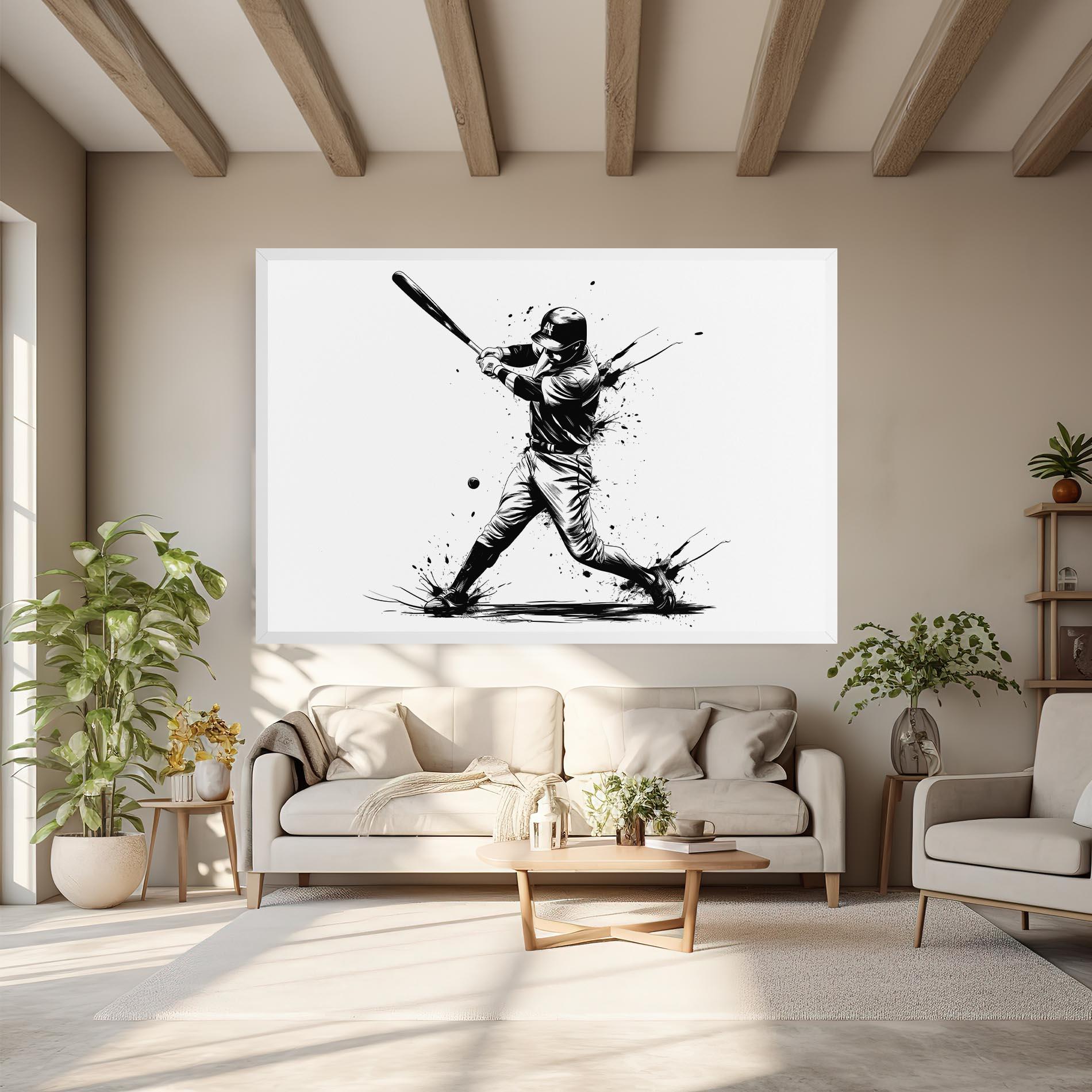 Leinwandbild Baseball Splash mockup 6
