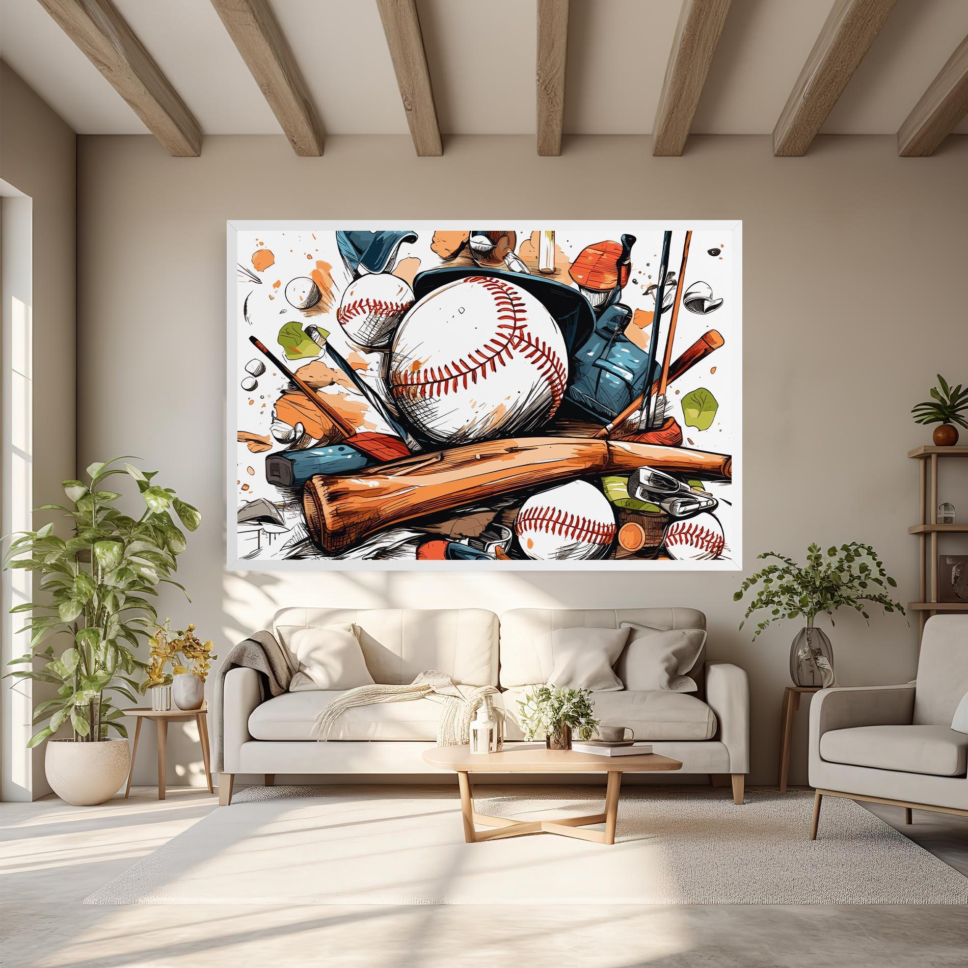 Leinwandbild Baseball Trash mockup 6