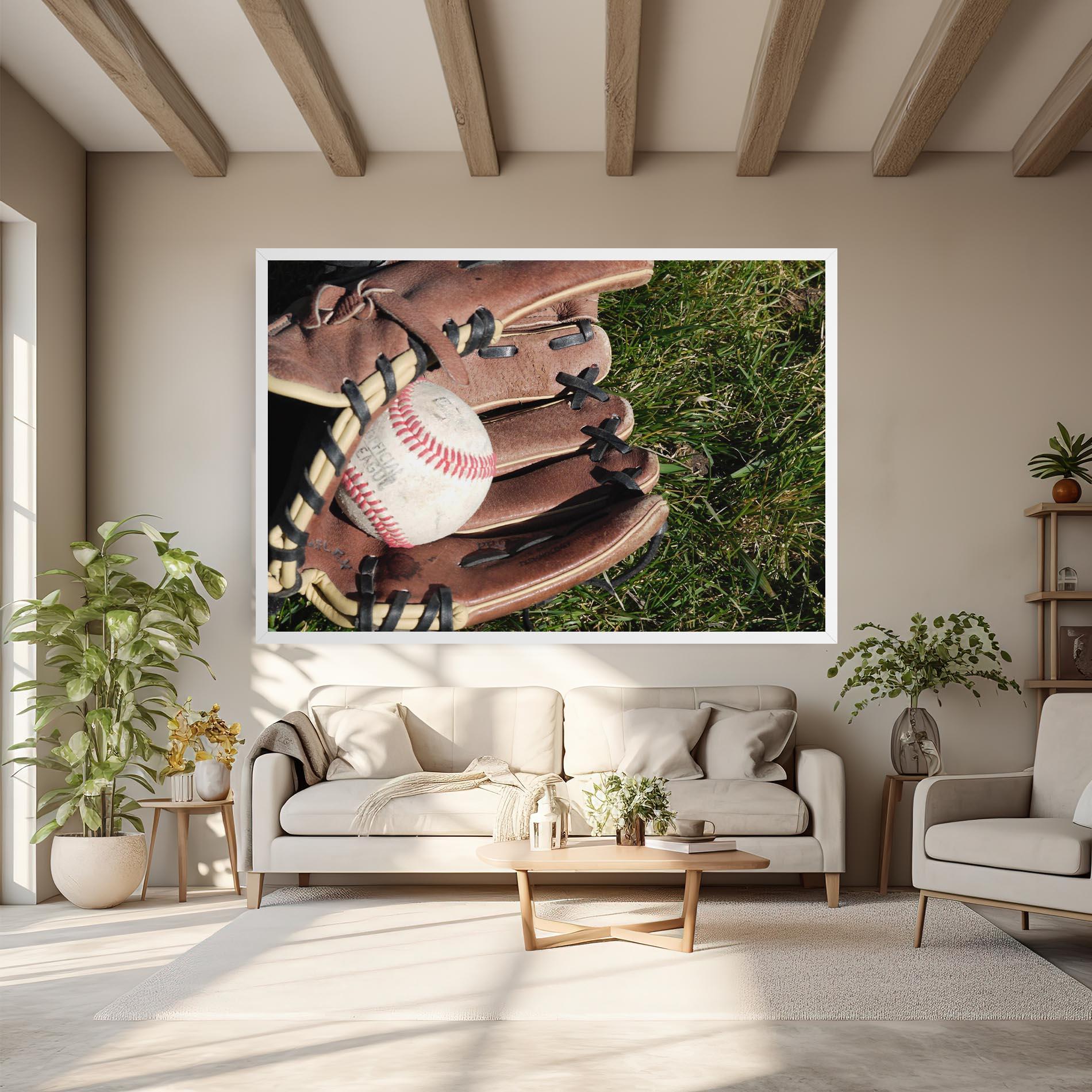 Leinwandbild Brown Baseball Glove mockup 6