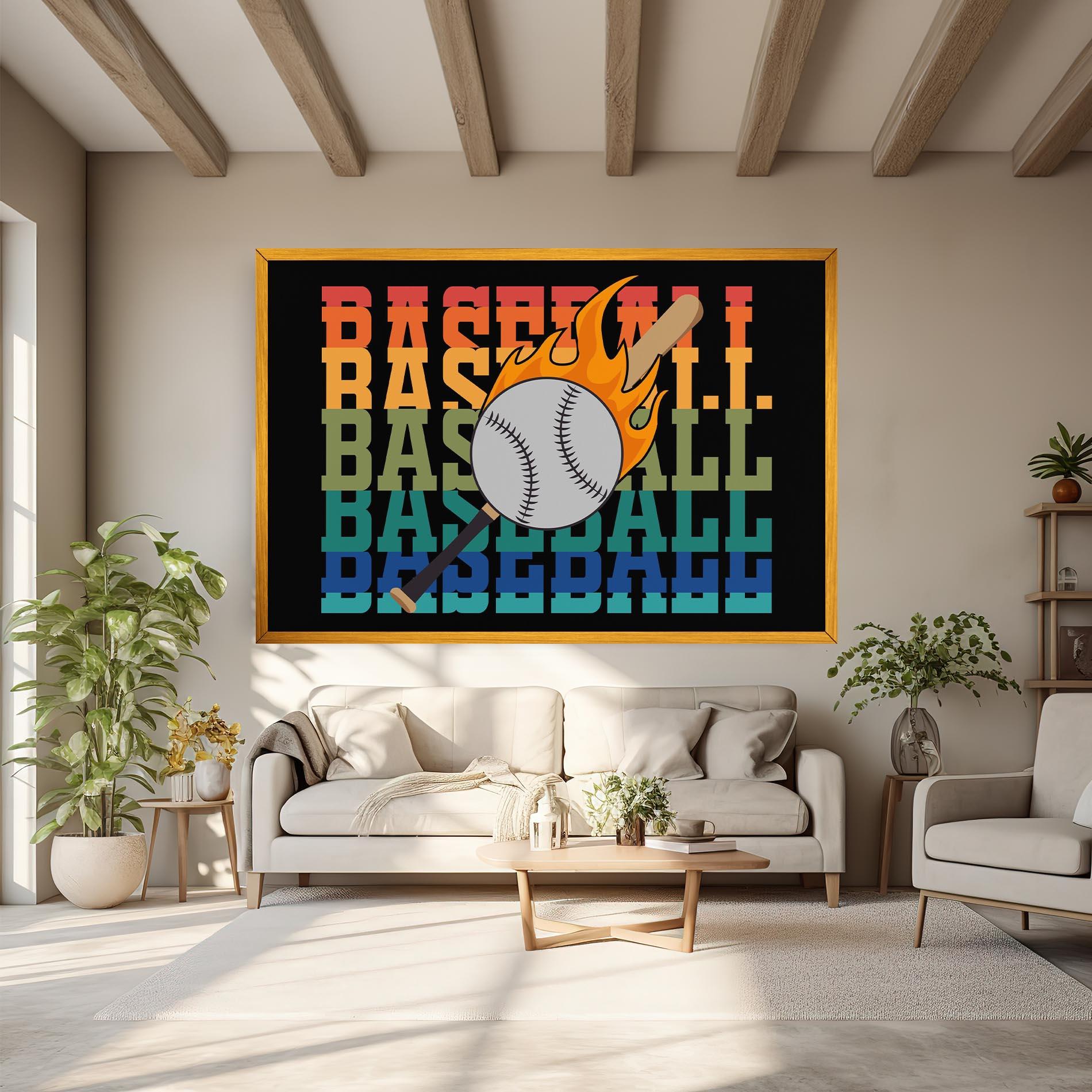 Leinwandbild Baseball Color mockup 6