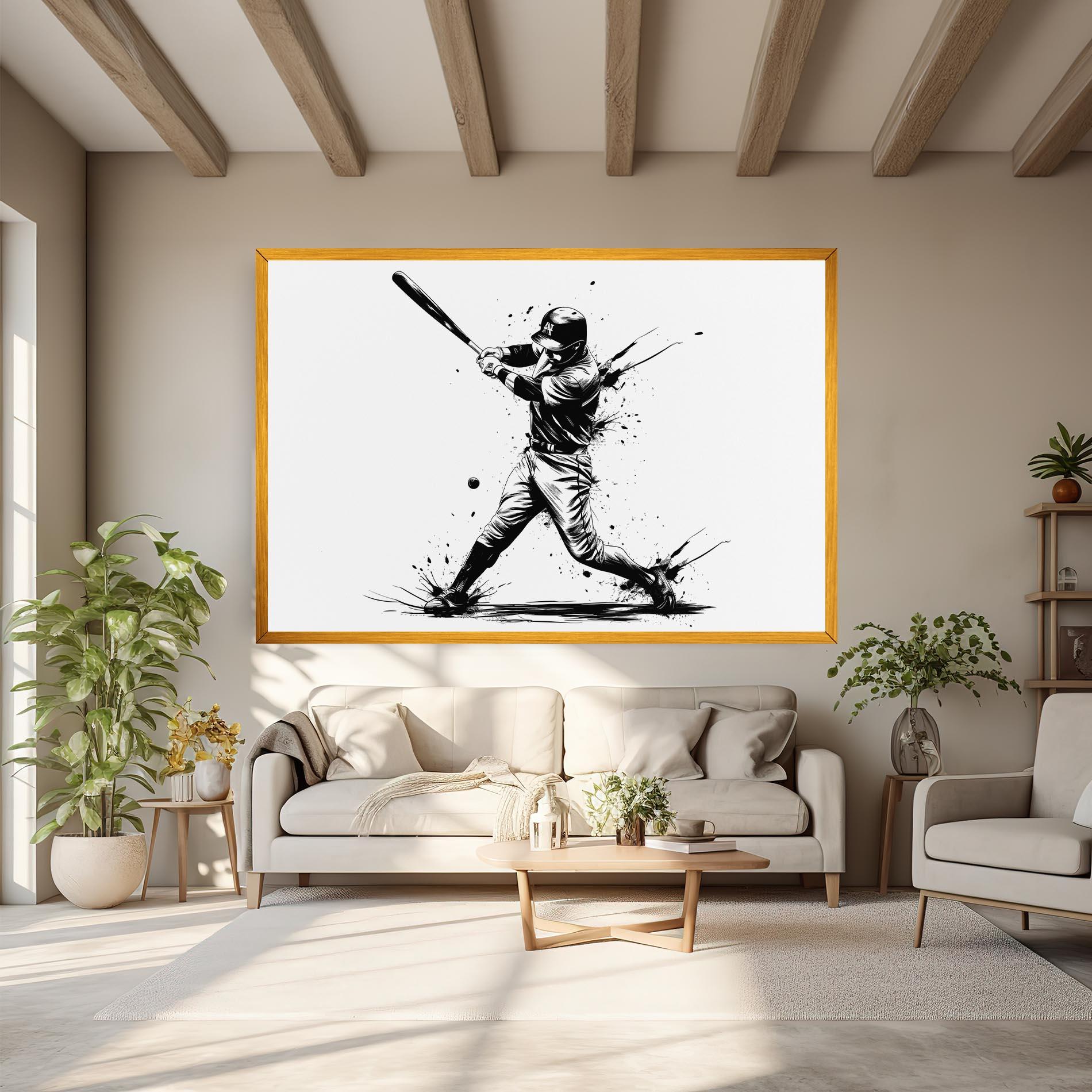 Leinwandbild Baseball Splash mockup 6