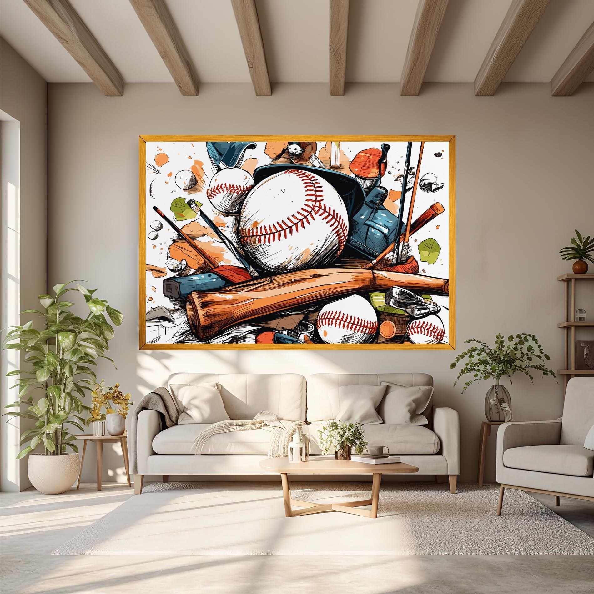 Leinwandbild Baseball Trash mockup 6
