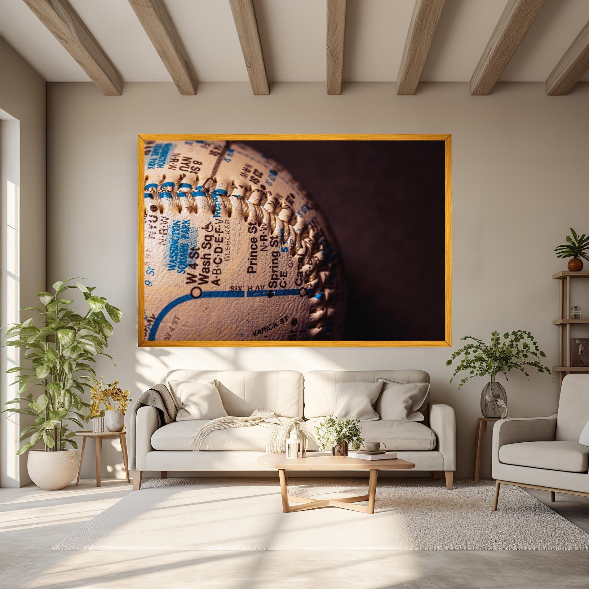 Leinwandbild Blue Text Baseball Ball mockup 6