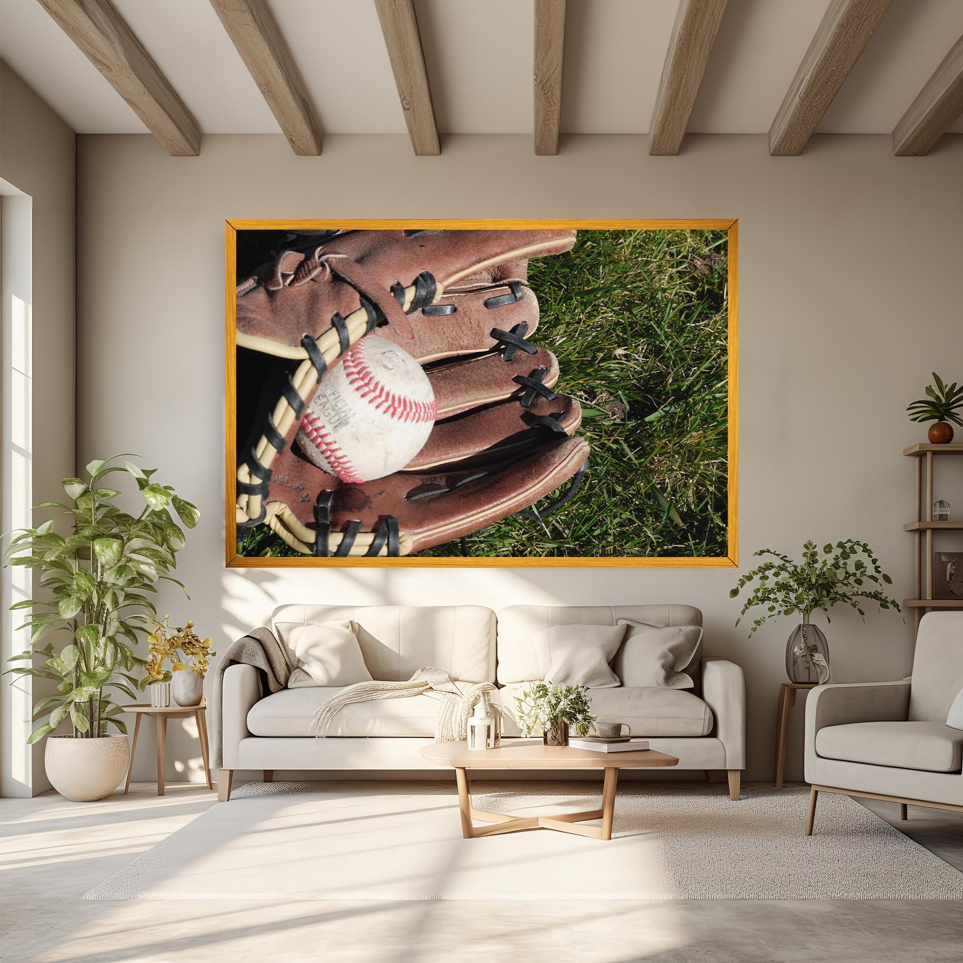 Leinwandbild Brown Baseball Glove mockup 6