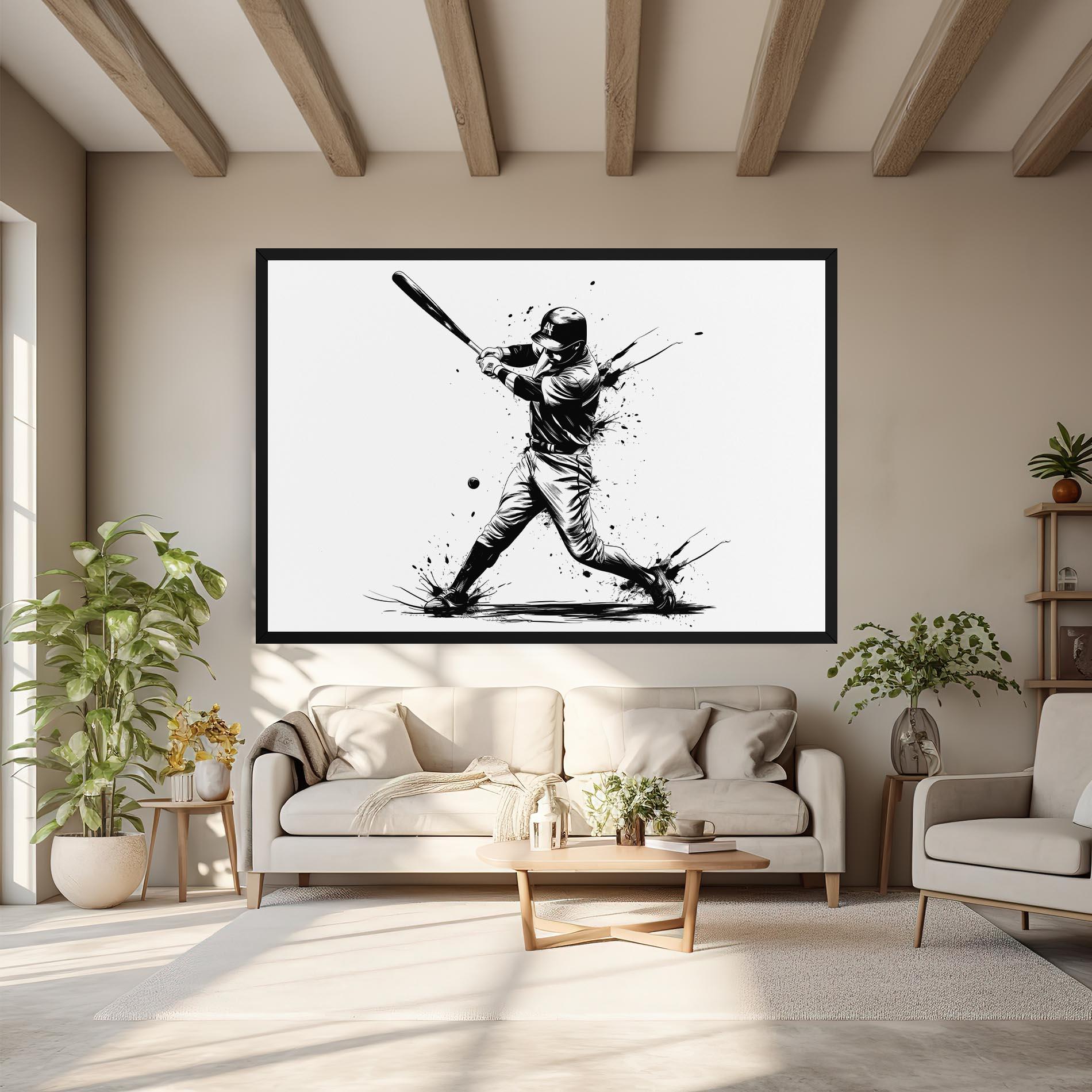 Leinwandbild Baseball Splash mockup 6