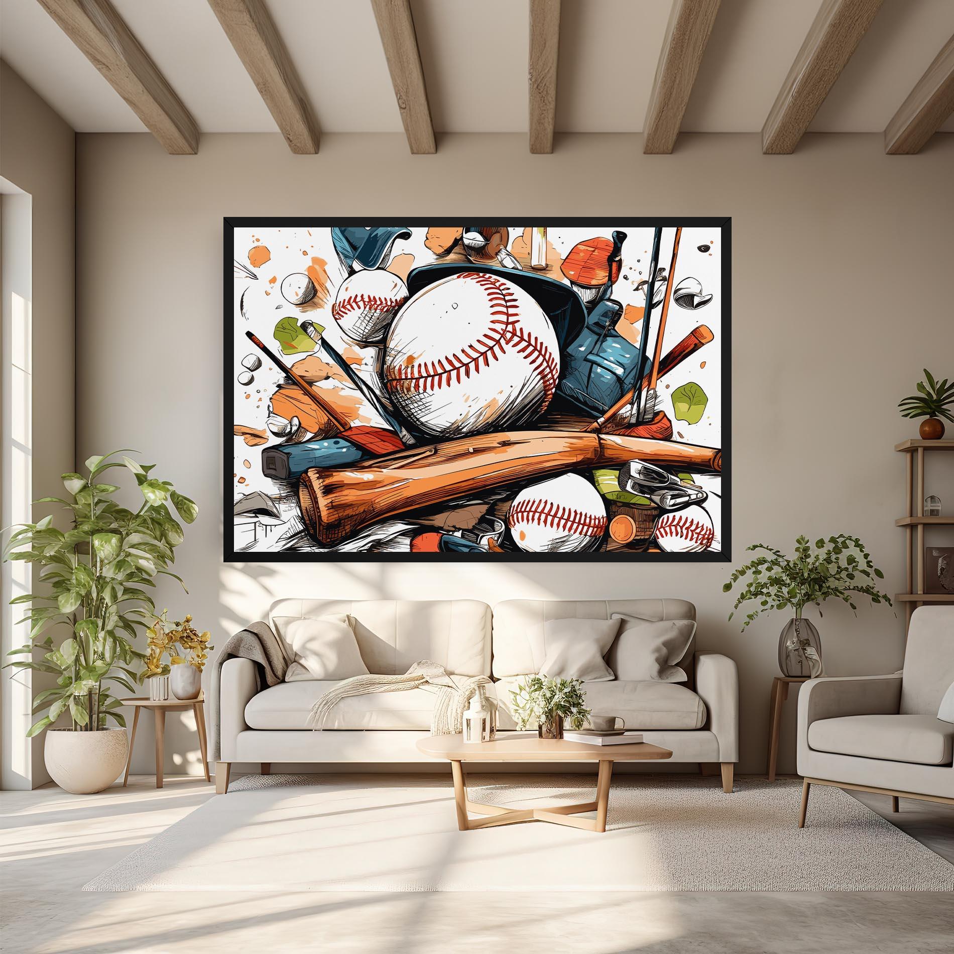 Leinwandbild Baseball Trash mockup 6